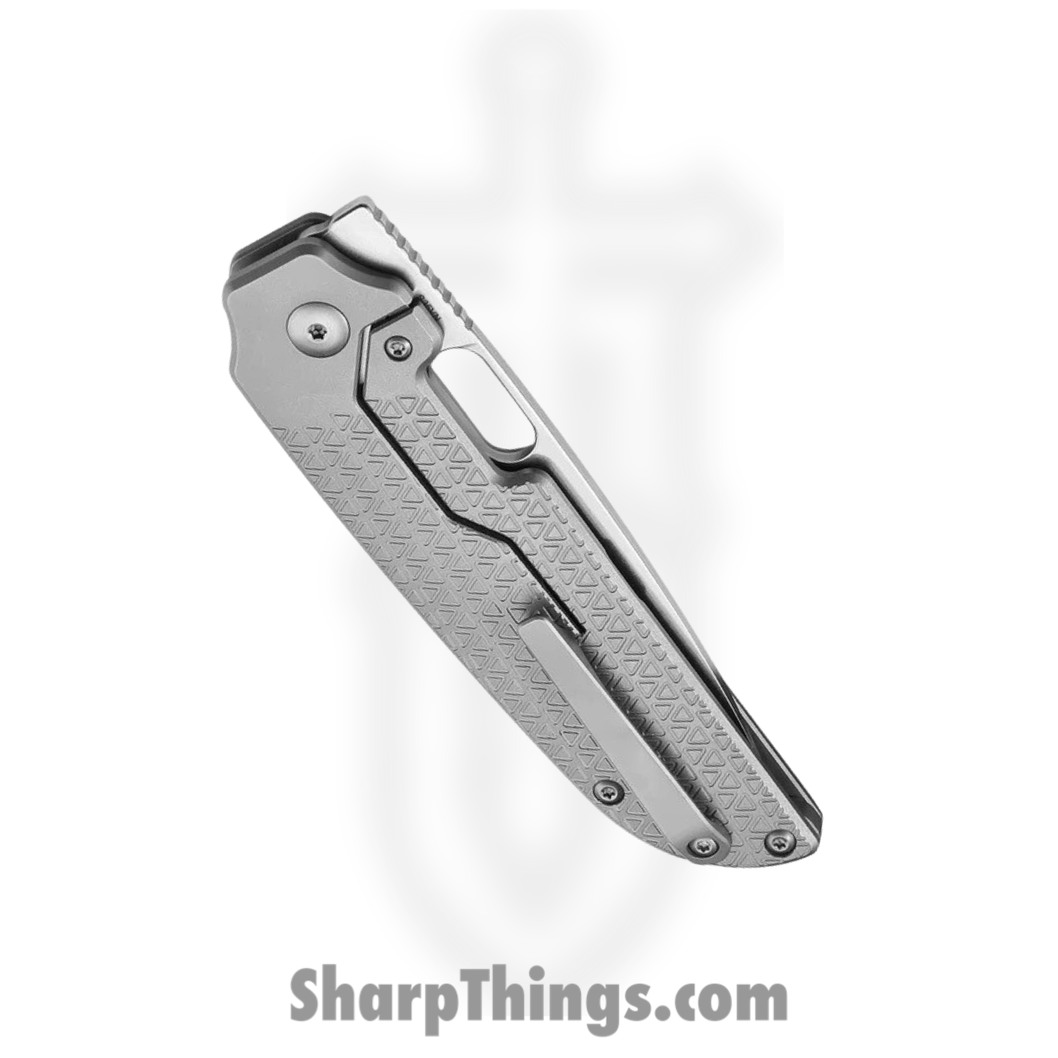 Kizer Cutlery - KI3637A1 - Varatas Framelock - Folding Knife - S35VN Stonewash Drop Point - Titanium - Gray - Image 4