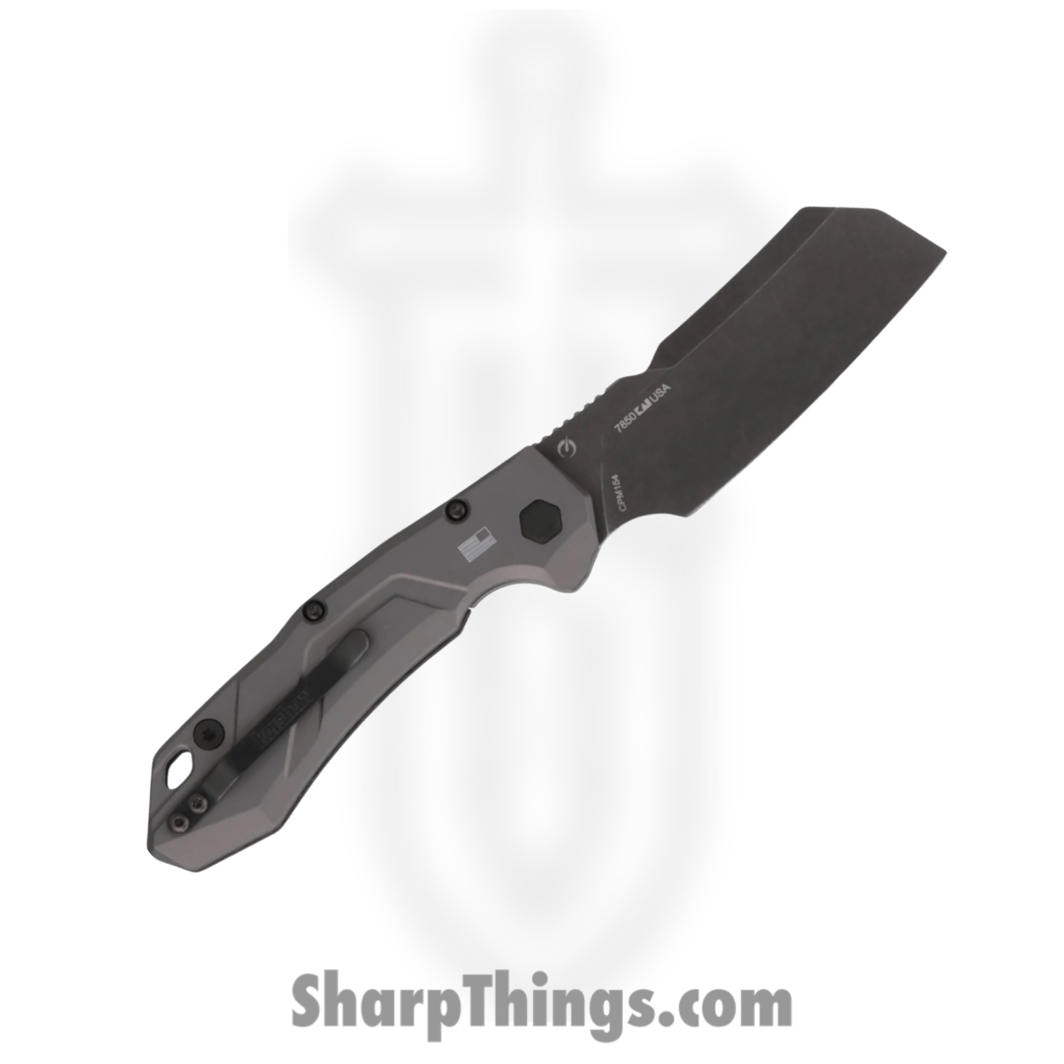 Kershaw - 7850SW - Launch 14 - Automatic Knife - CPM 154 Stonewashed Cleaver - 6061-T6 Aluminum - Black - Image 2