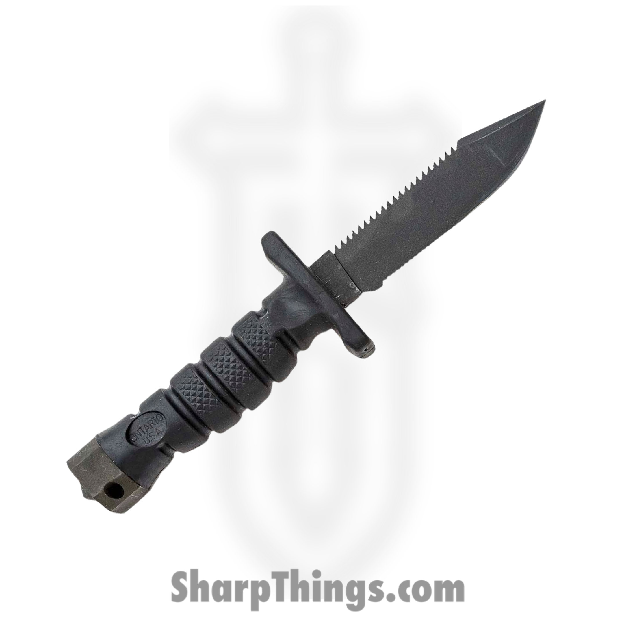 Ontario Knife Company - ON1400SEC - ASEK Survival Knife 2nd - Fixed Blade Knife - 1095 Coated Clip Point - Synthetic - Black - Image 2