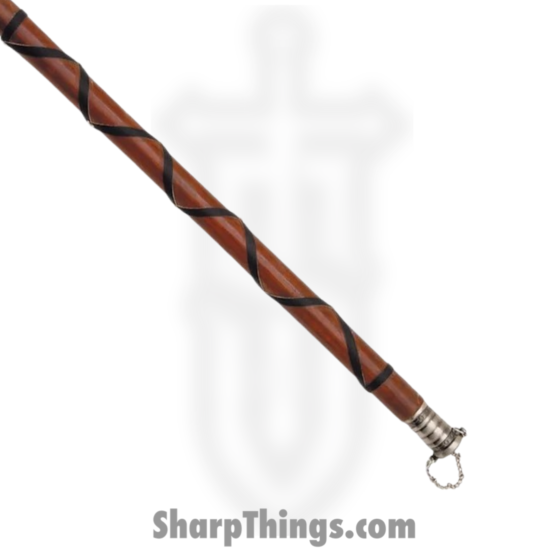Pakistan Cutlery - PA434 - Battle Axe - Fixed Blade Knife - Stainless Satin - Wood with Leather Wrap - Brown - Image 2