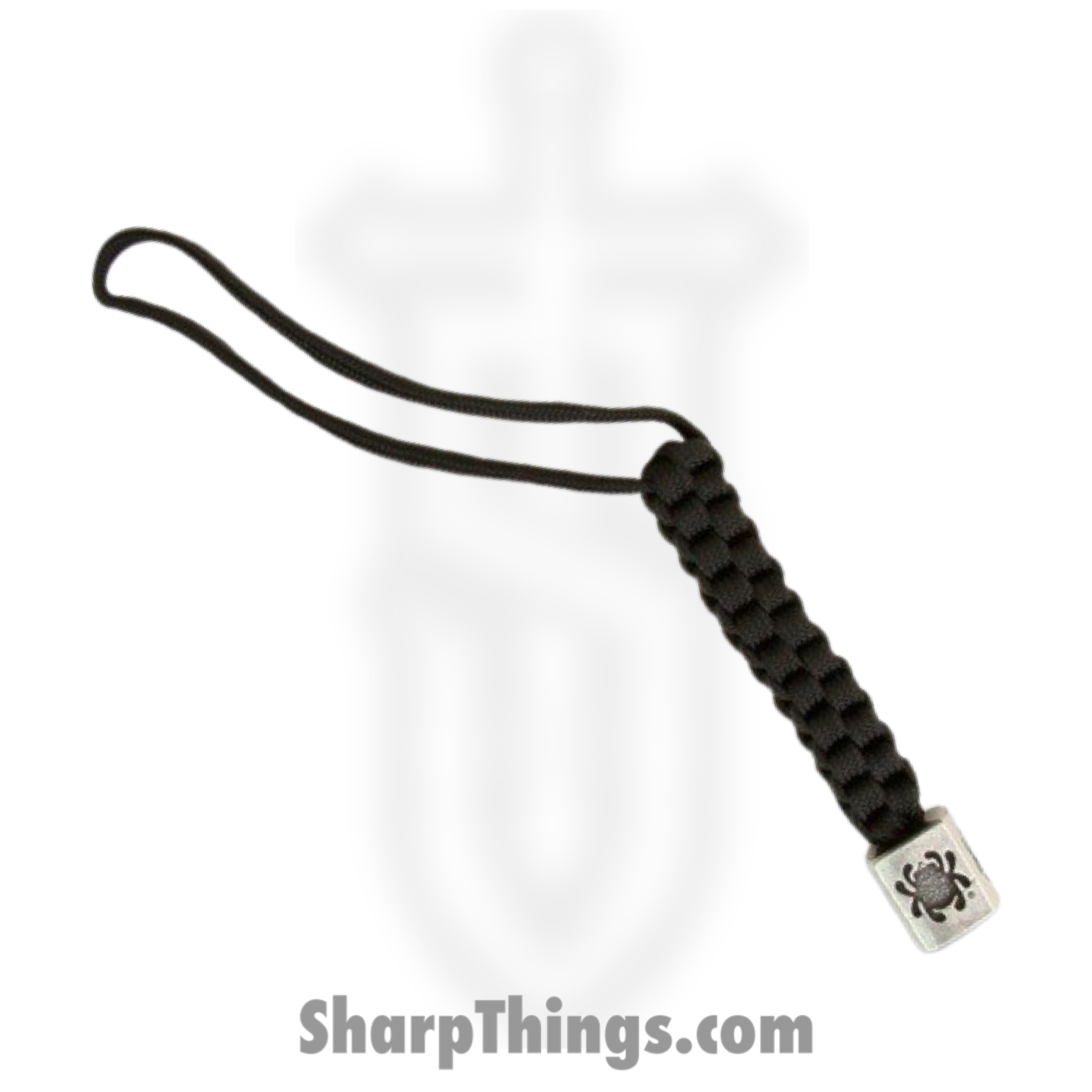 Spyderco - SCBEAD1LY - Pewter Bead Lanyard - Skull - Black