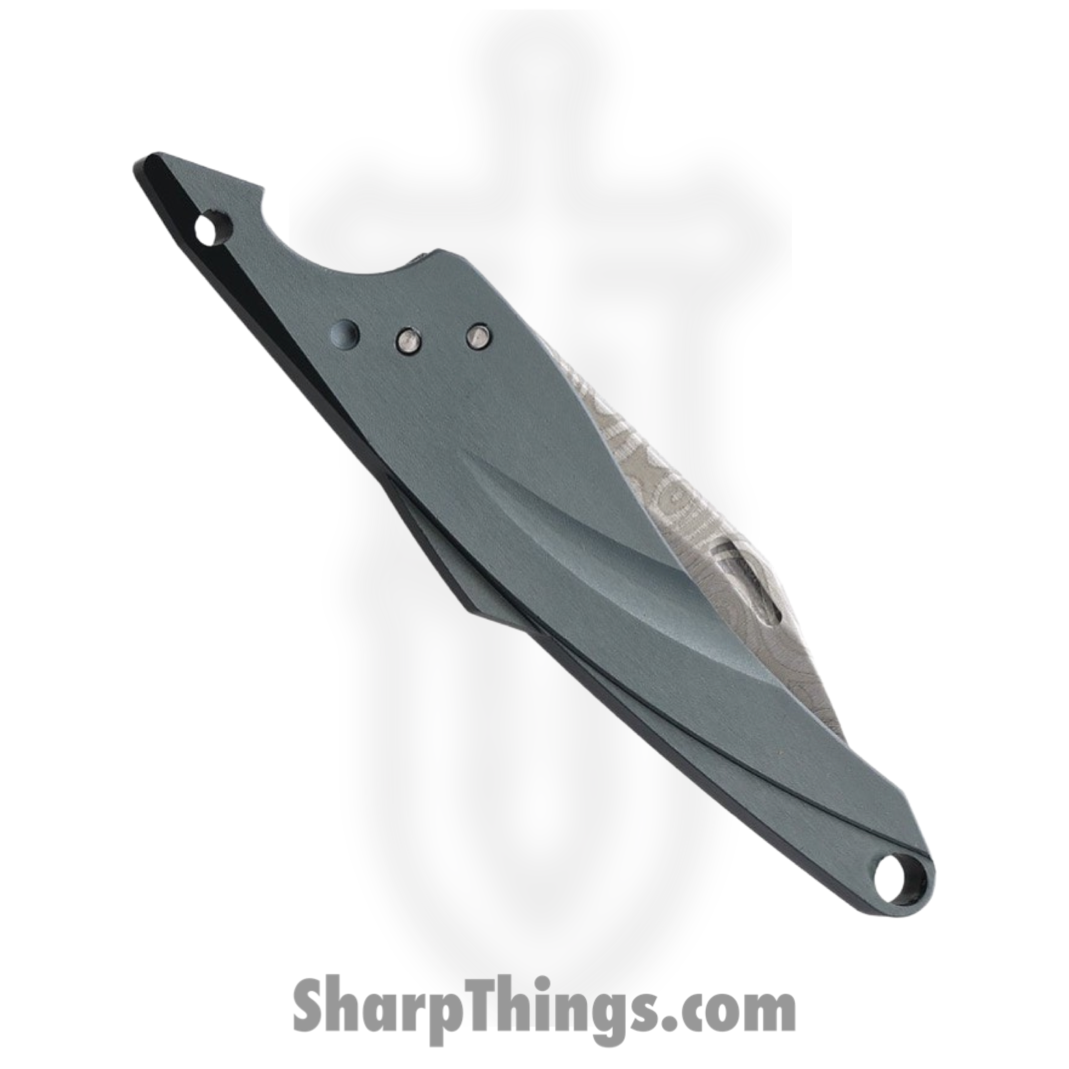 SILIPAC - SIL006A - Utility Knife Shark - Folding Knife - Stainless Clip Point - Aluminum - Dark Gray - Image 3