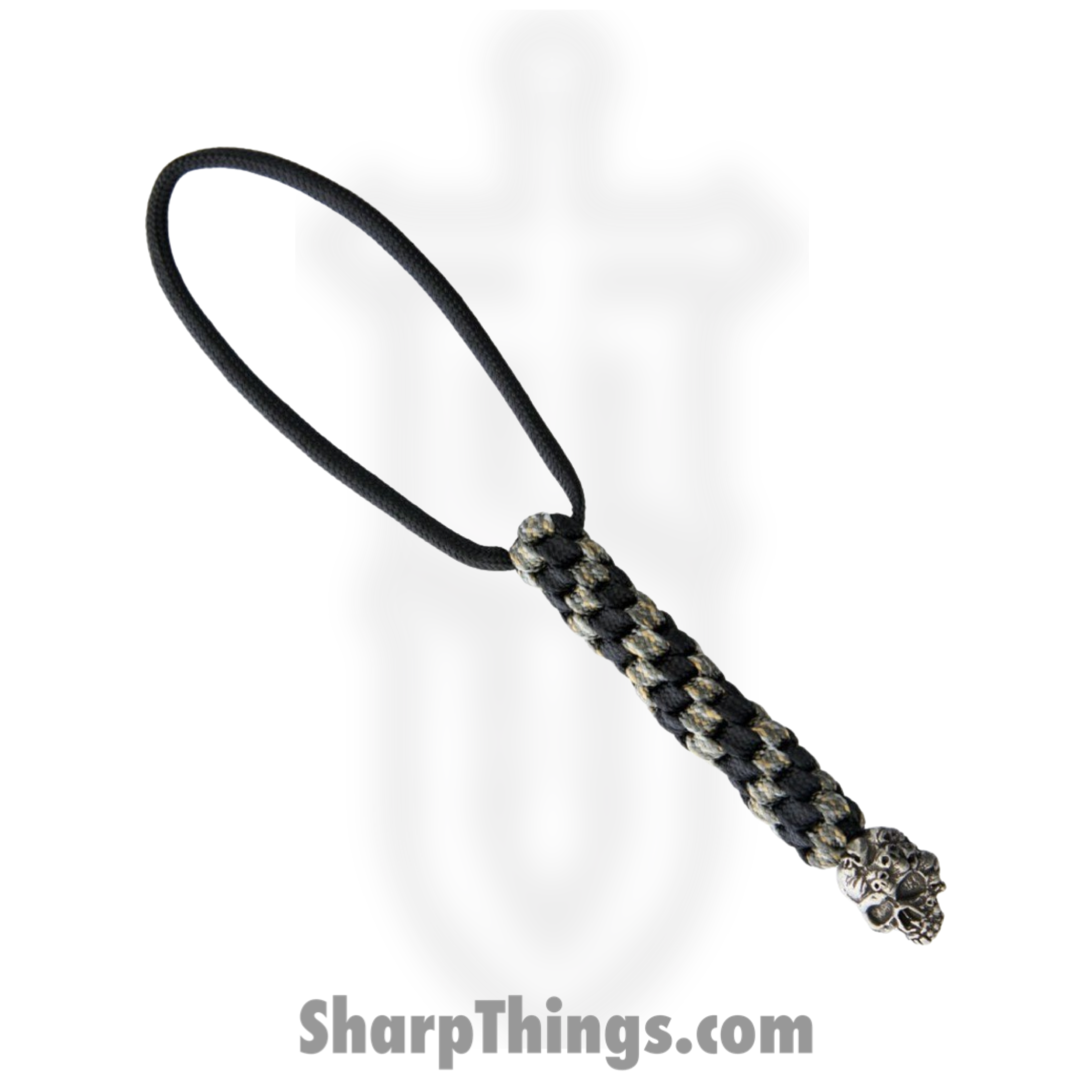 Schmuckatelli Co - SMUK4A01 - Mind Lanyard - Pewter Skull - Black Gray