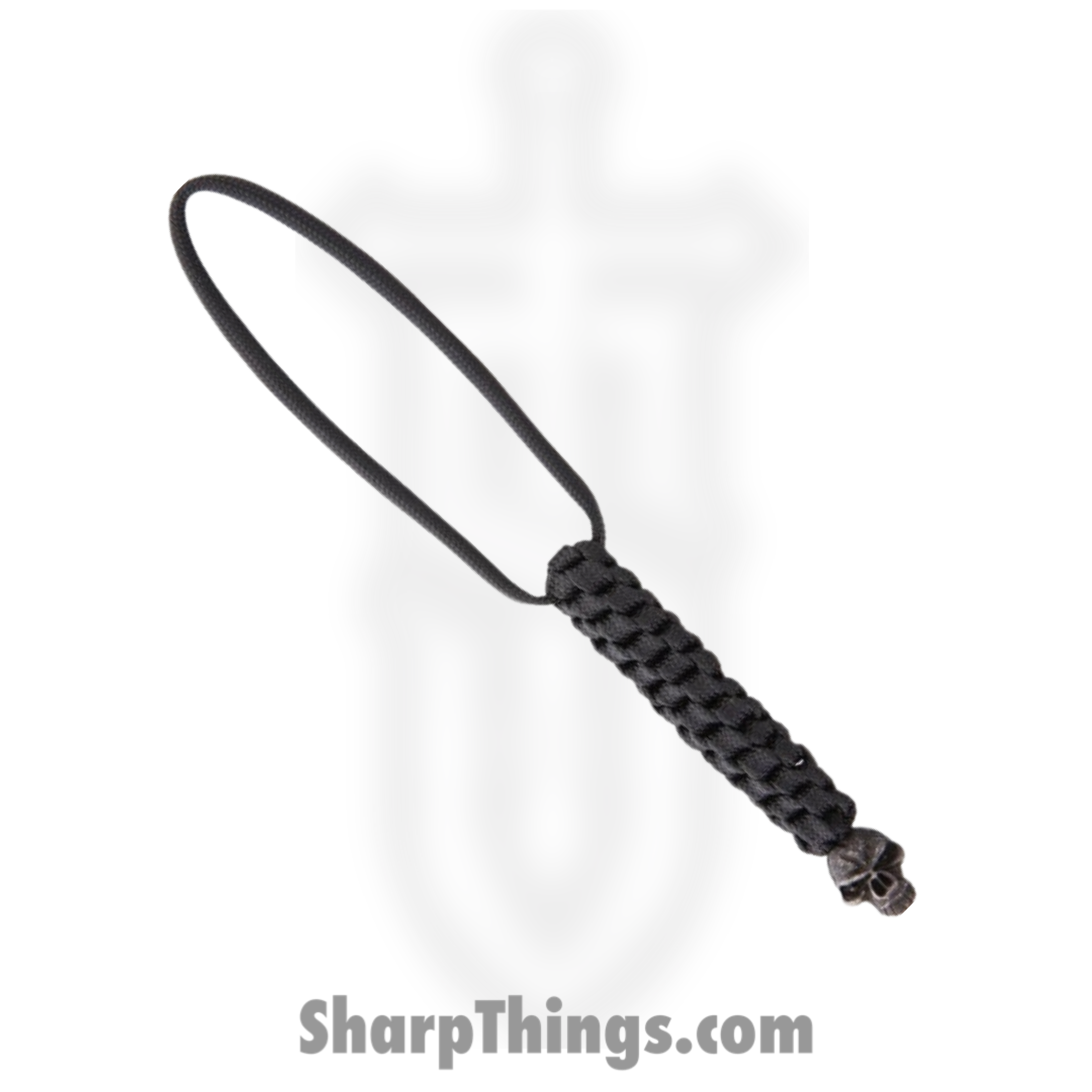 Schmuckatelli Co - SMUKEBLBB - Emerson Lanyard with Bead - Oxide Skull - Black