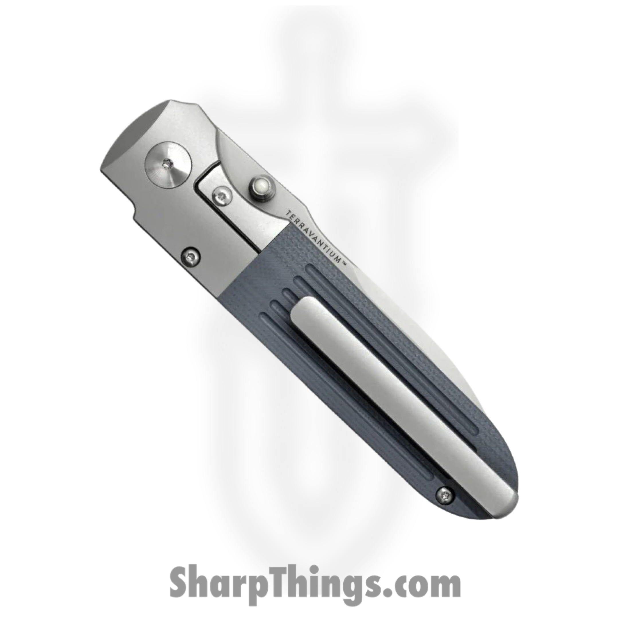 Terrain 365 - TER10514 - Invictus ATB Framelock - Folding Knife - Terravantium™ Dendritic Cobalt Satin Clip Point - G10 - Gray - Image 2