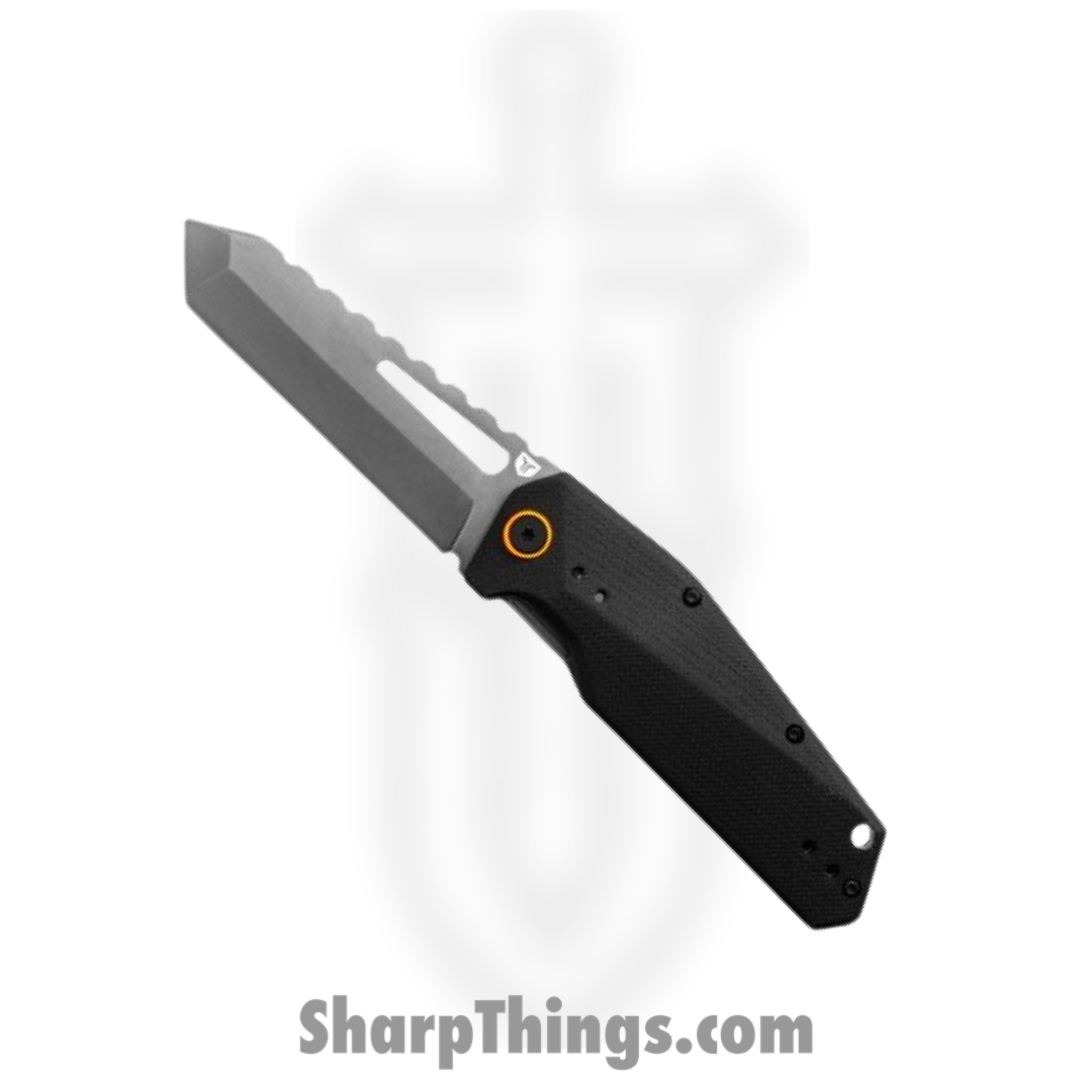 True - TRU-FMK-1030 - Berm Flipper - Folding Knife - 7Cr17MoV TiN Tanto - G10 - Black
