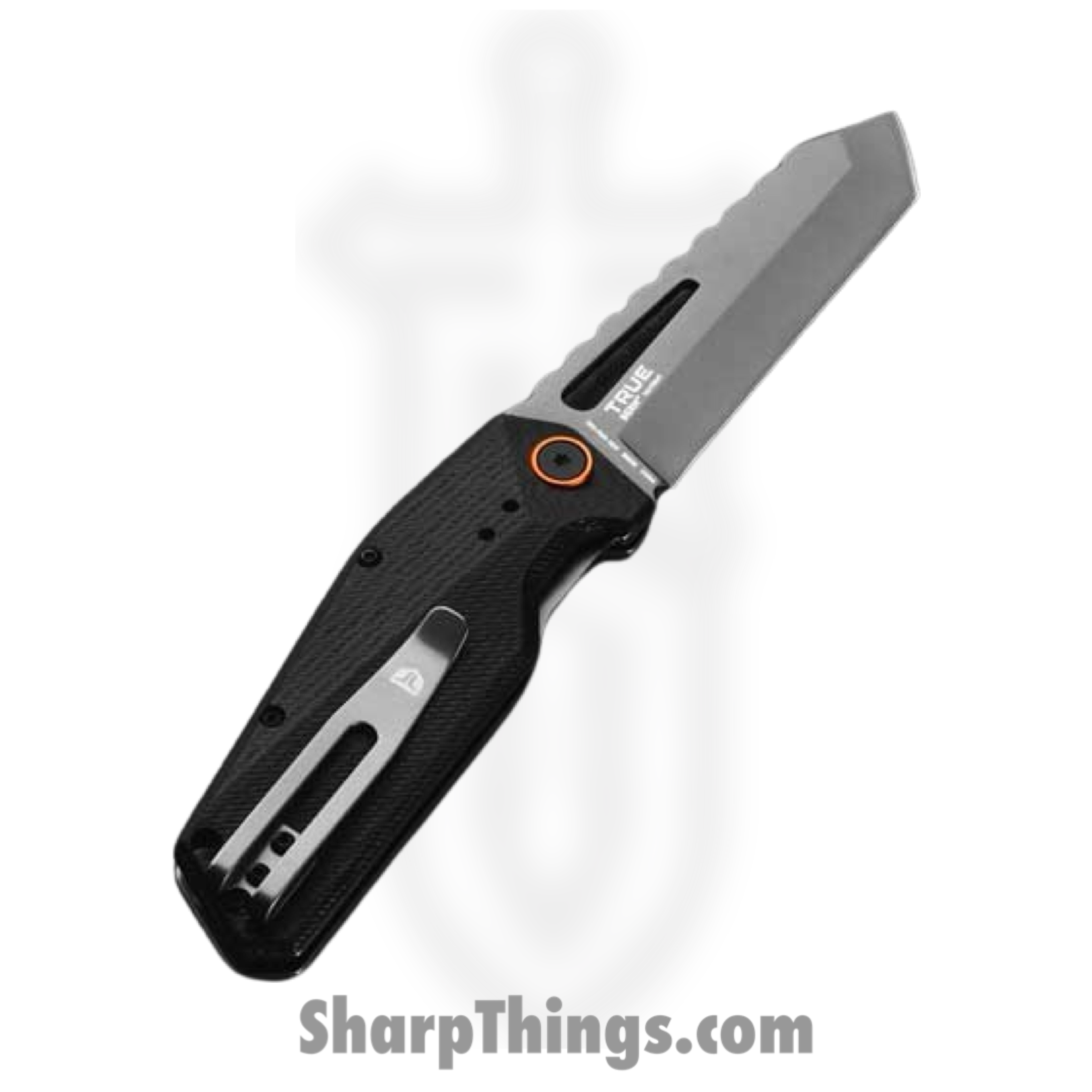 True - TRU-FMK-1030 - Berm Flipper - Folding Knife - 7Cr17MoV TiN Tanto - G10 - Black - Image 2