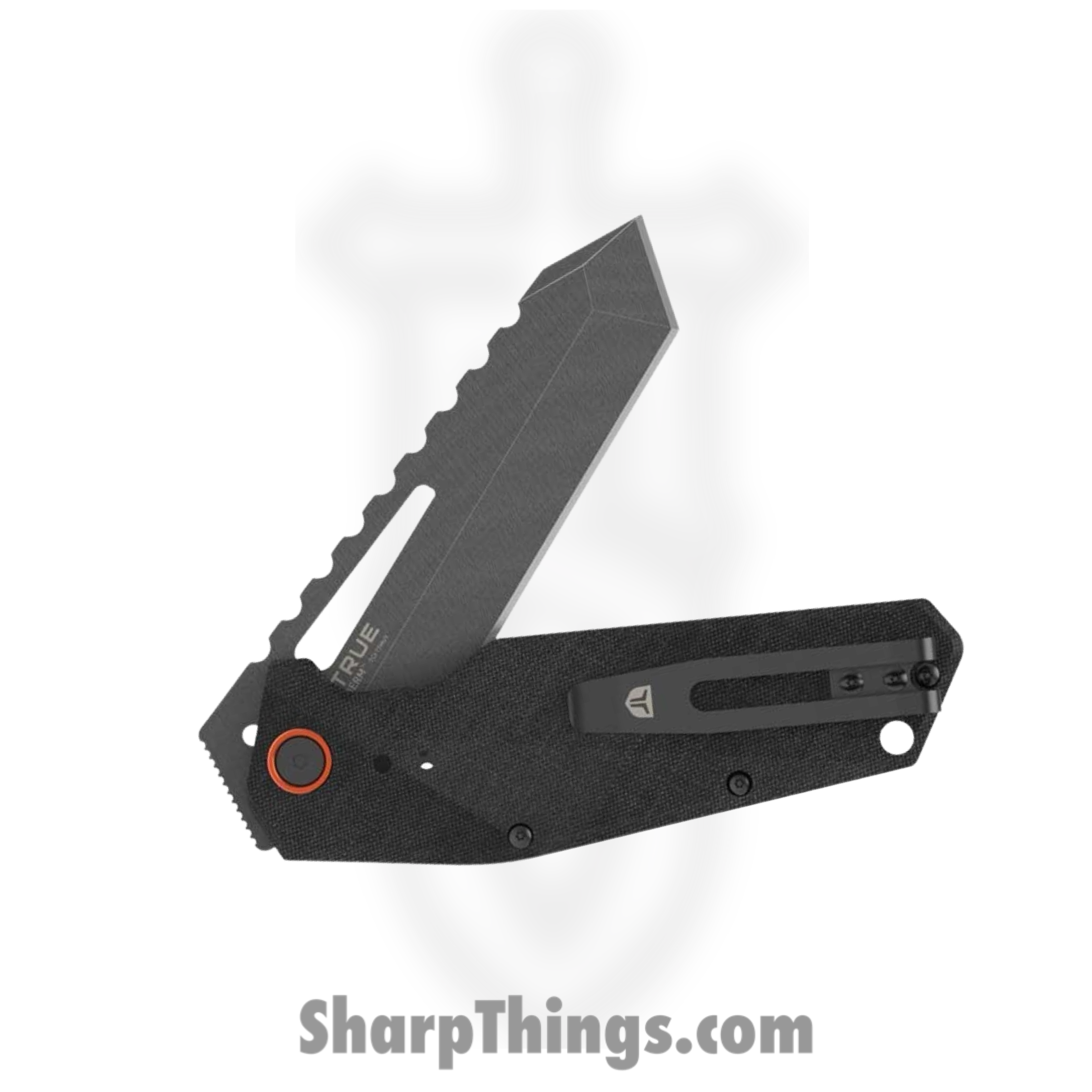 True - TRU-FMK-1030 - Berm Flipper - Folding Knife - 7Cr17MoV TiN Tanto - G10 - Black - Image 4