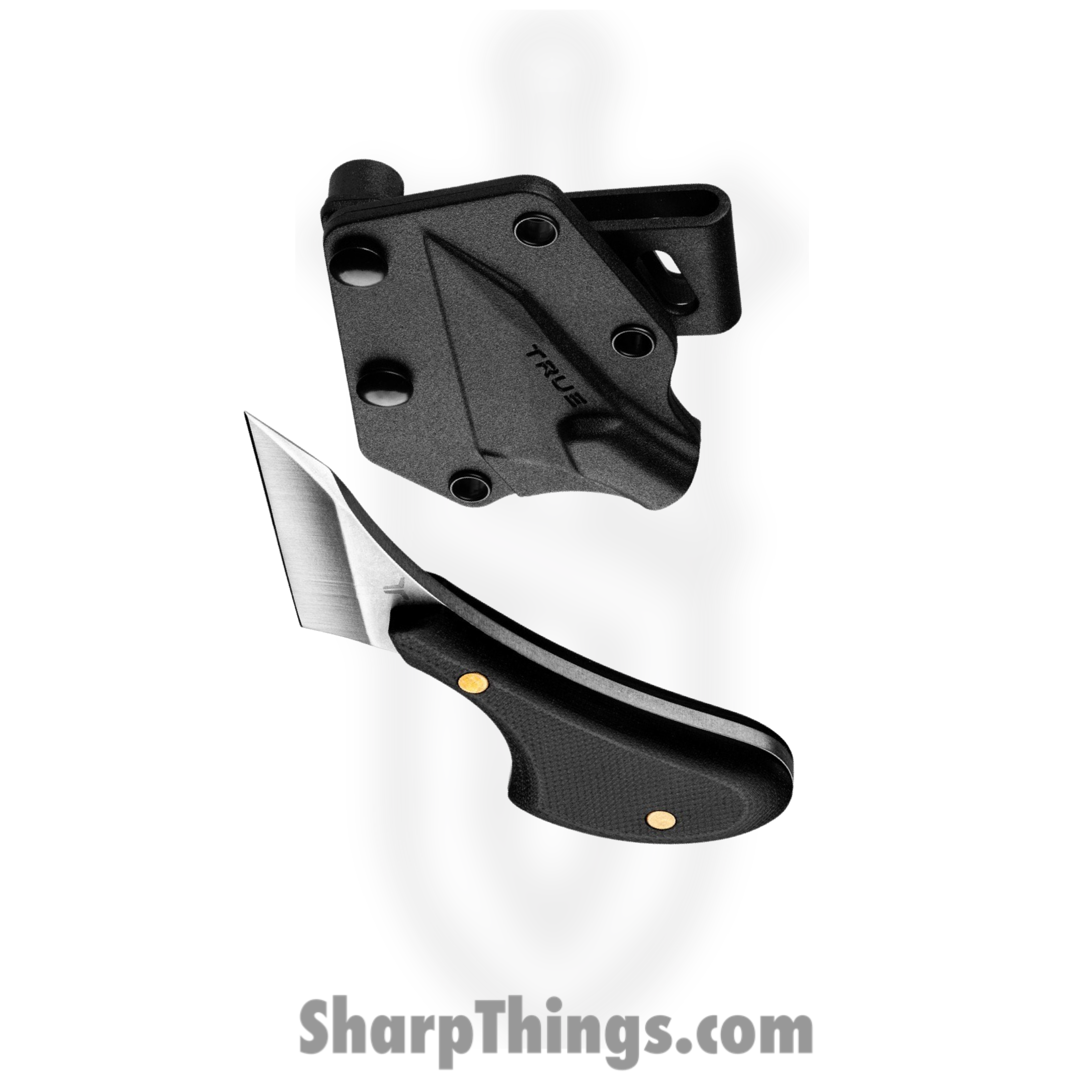 True - TRU-FXK-1005 - Mycro Utility Knife - Fixed Blade Knife - 8Cr13MoV Satin Wharncliffe - G10 - Black - Image 3