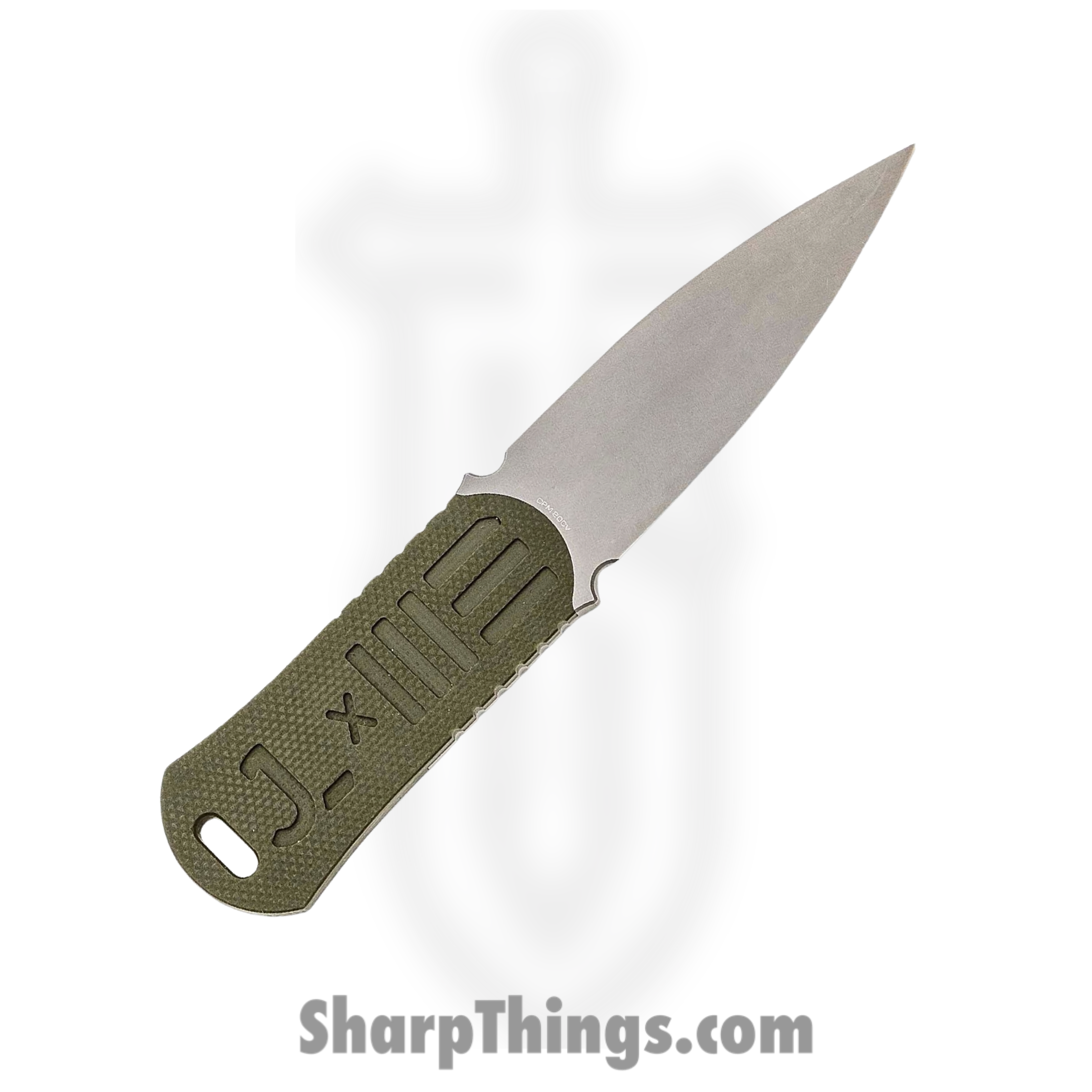We Knife Co Ltd - WE2017A - OSS - Fixed Blade Knife - CPM-20CV Stonewash Dagger - CPM-20CV with G10 Inlay - OD Green - Image 2