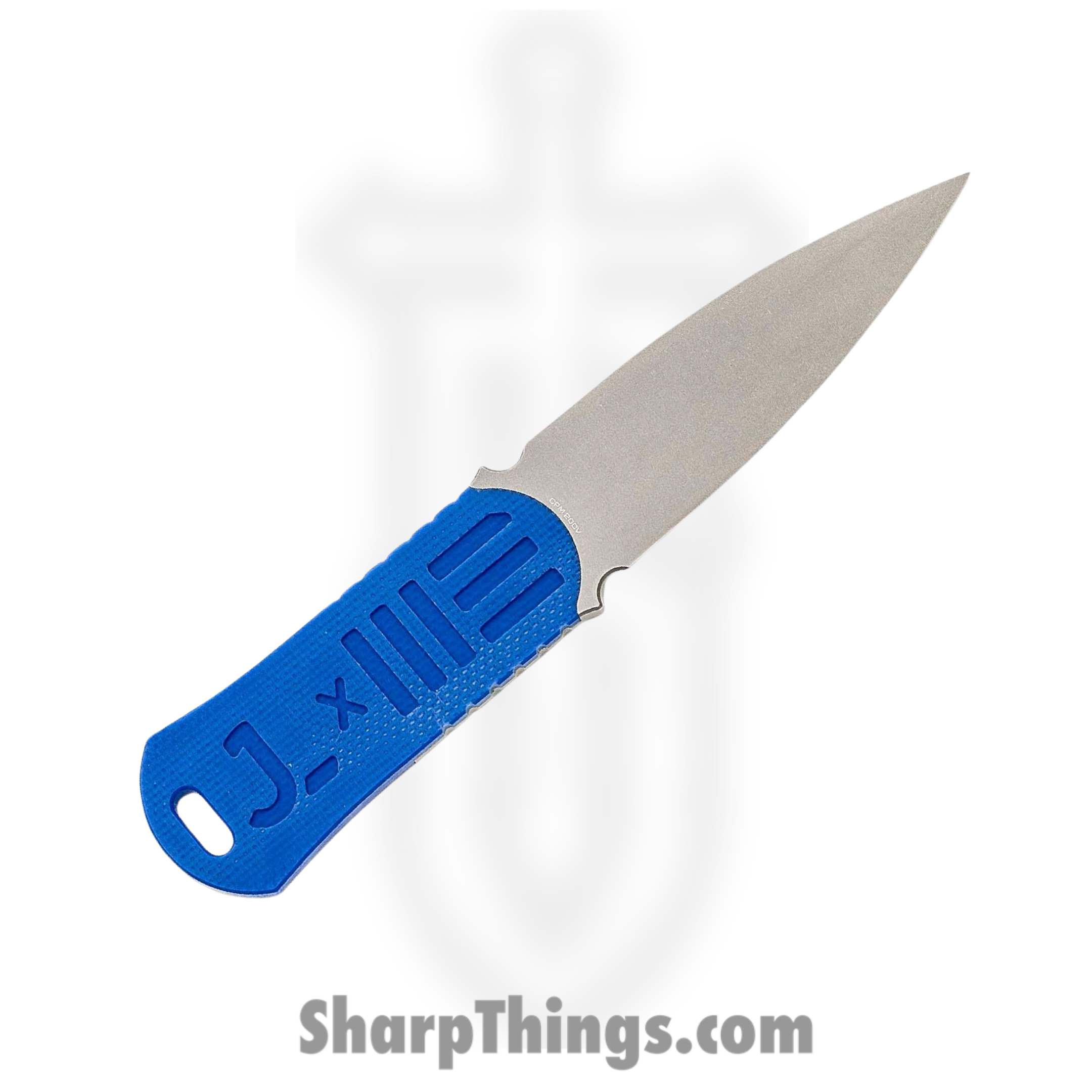 We Knife Co Ltd - WE2017C - OSS - Fixed Blade Knife - CPM-20CV Stonewash Dagger - CPM-20CV with G10 Inlay - Blue - Image 2