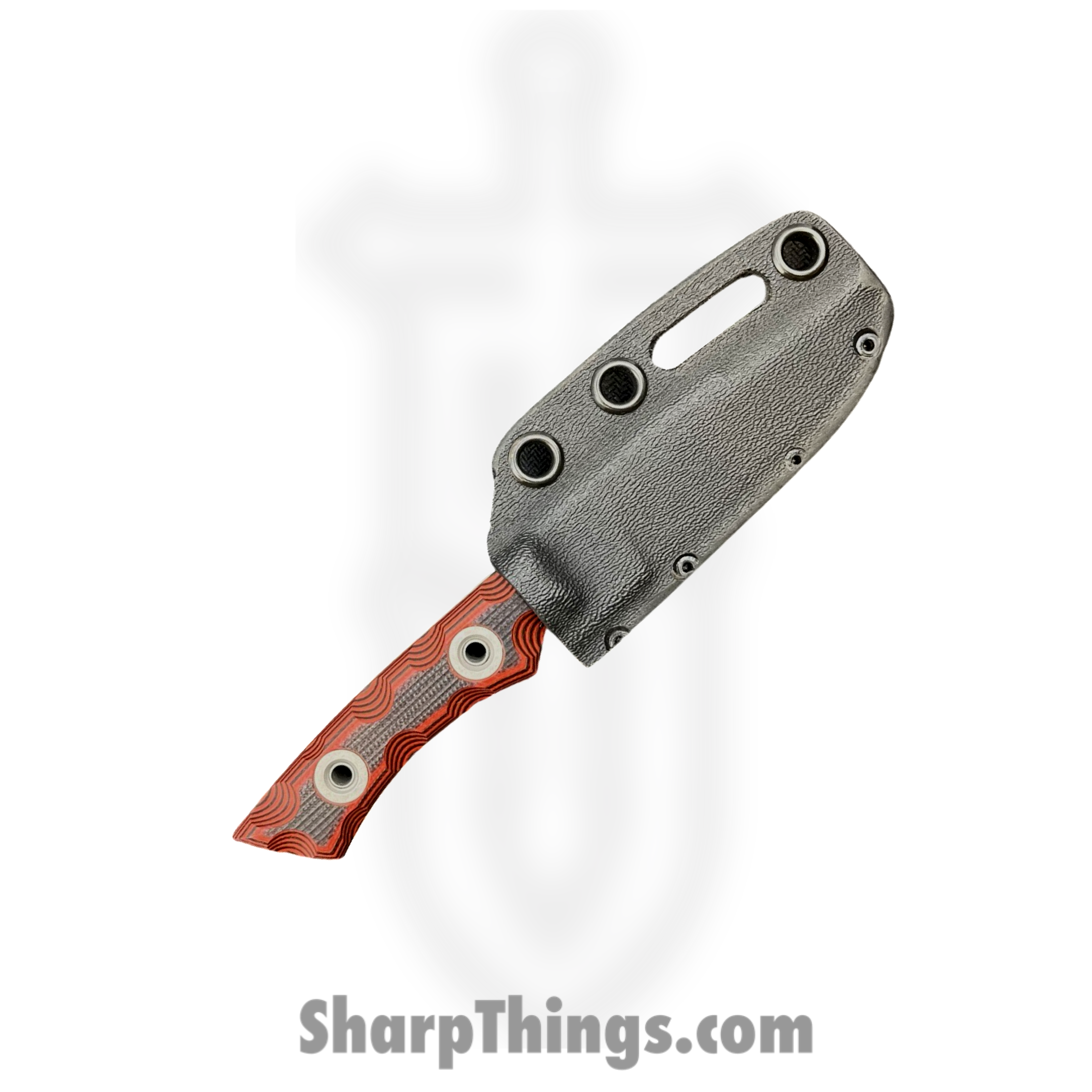 T.Kell Knives - PiranaG10Brm - Piranha - Fixed Blade Knife - Nitro V Coated Clip Point - G10 - Brimstone - Image 4