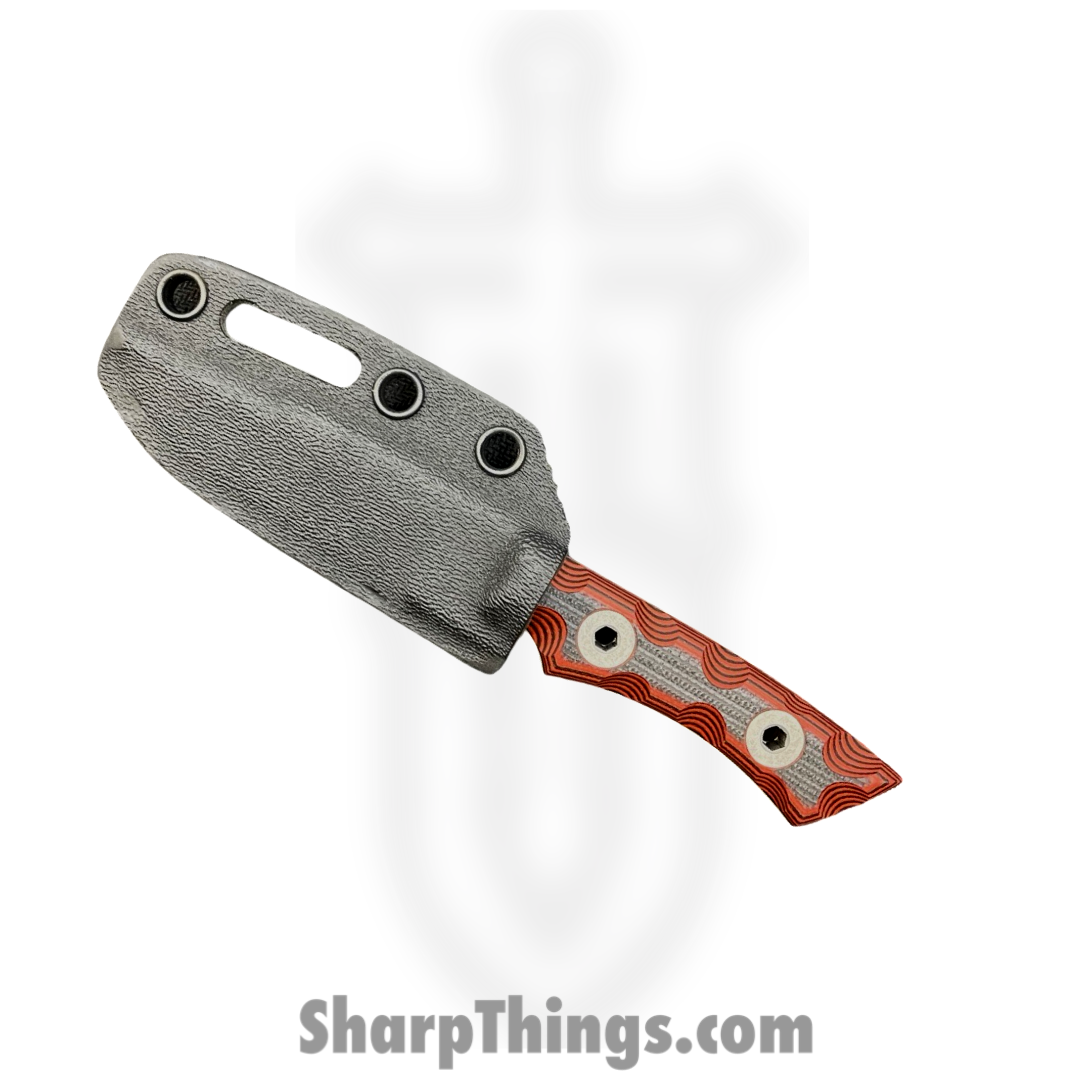 T.Kell Knives - PiranaG10Brm - Piranha - Fixed Blade Knife - Nitro V Coated Clip Point - G10 - Brimstone - Image 3
