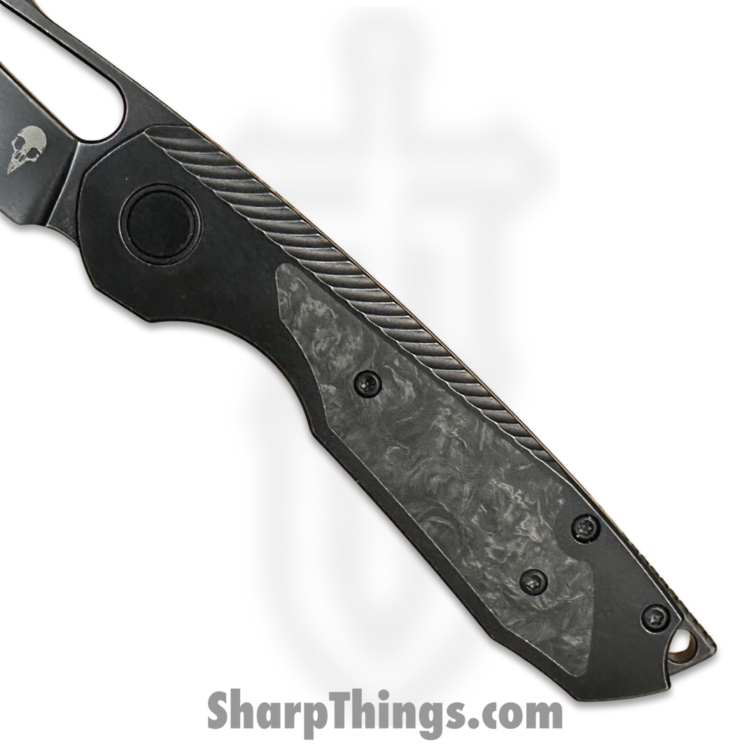 Sparrow Knife Co. - SKCSTRXV1 - Strix R2 Midnight - Folding Knife - Magnacut Coated Wharncliffe - Titanium/FatCarbon - Black - Image 6