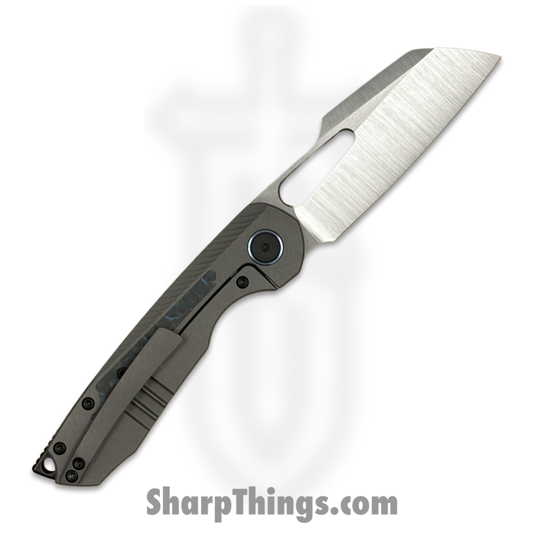 Sparrow Knife Co. - SKCSTRXV3 - Strix R2 Artic Storm - Folding Knife - Magnacut Satin Wharncliffe - Titanium/FatCarbon - Gray/Blue/Black - Image 3