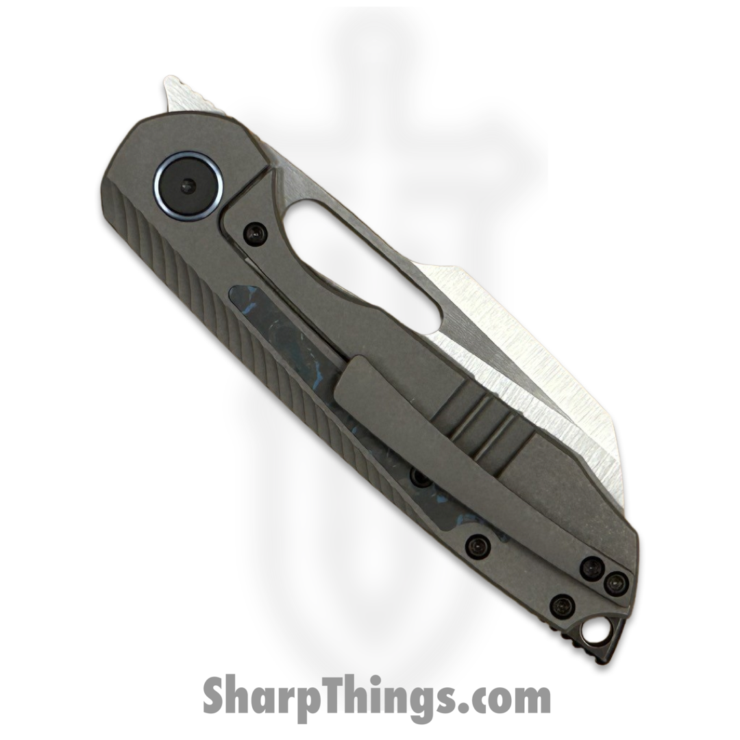 Sparrow Knife Co. - SKCSTRXV3 - Strix R2 Artic Storm - Folding Knife - Magnacut Satin Wharncliffe - Titanium/FatCarbon - Gray/Blue/Black - Image 5