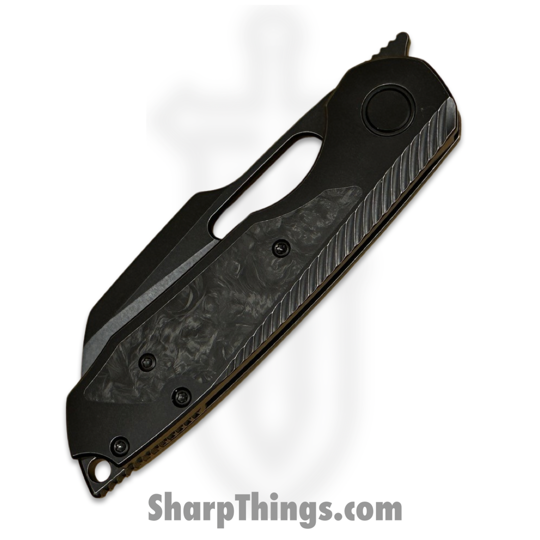 Sparrow Knife Co. - SKCSTRXV1 - Strix R2 Midnight - Folding Knife - Magnacut Coated Wharncliffe - Titanium/FatCarbon - Black - Image 4