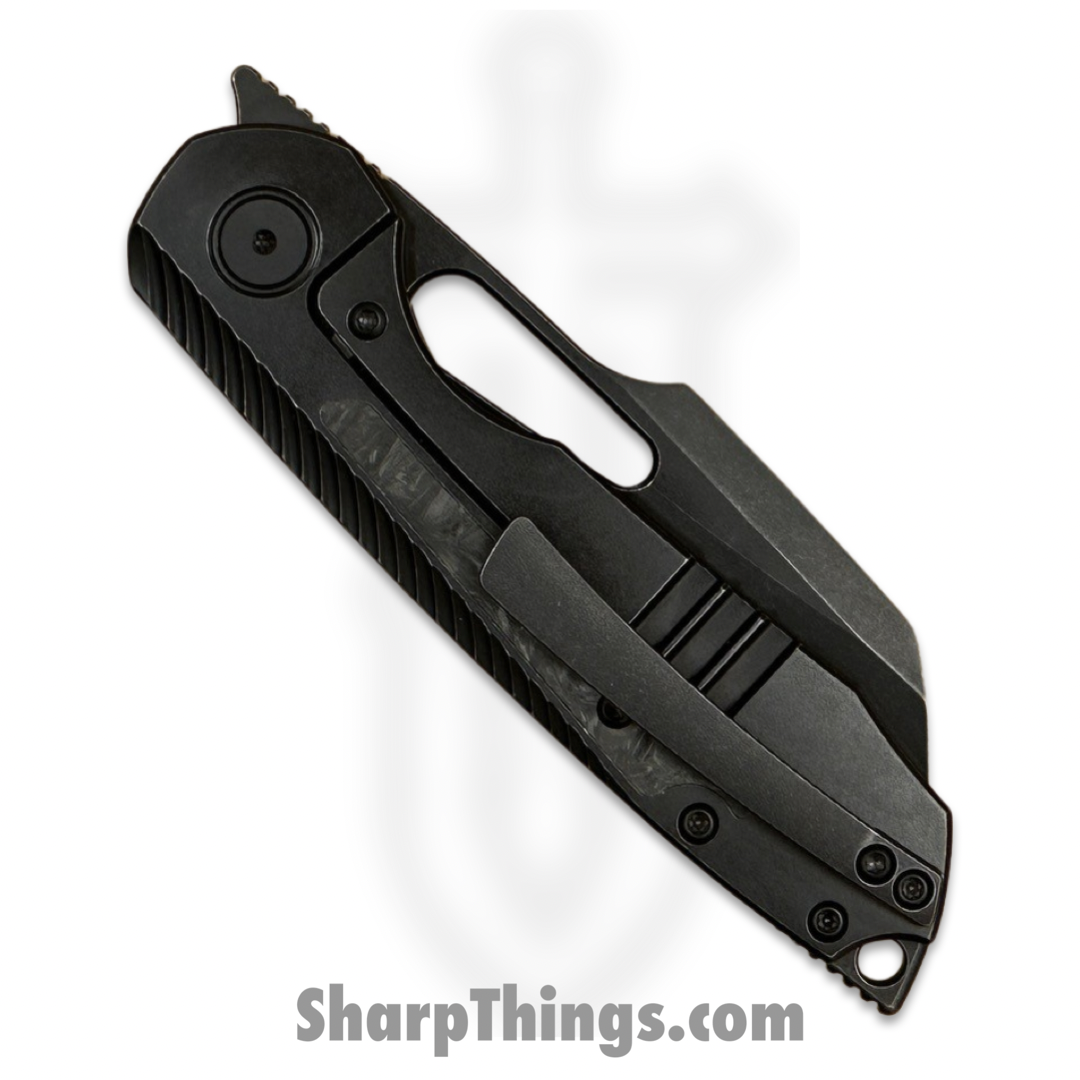 Sparrow Knife Co. - SKCSTRXV1 - Strix R2 Midnight - Folding Knife - Magnacut Coated Wharncliffe - Titanium/FatCarbon - Black - Image 5