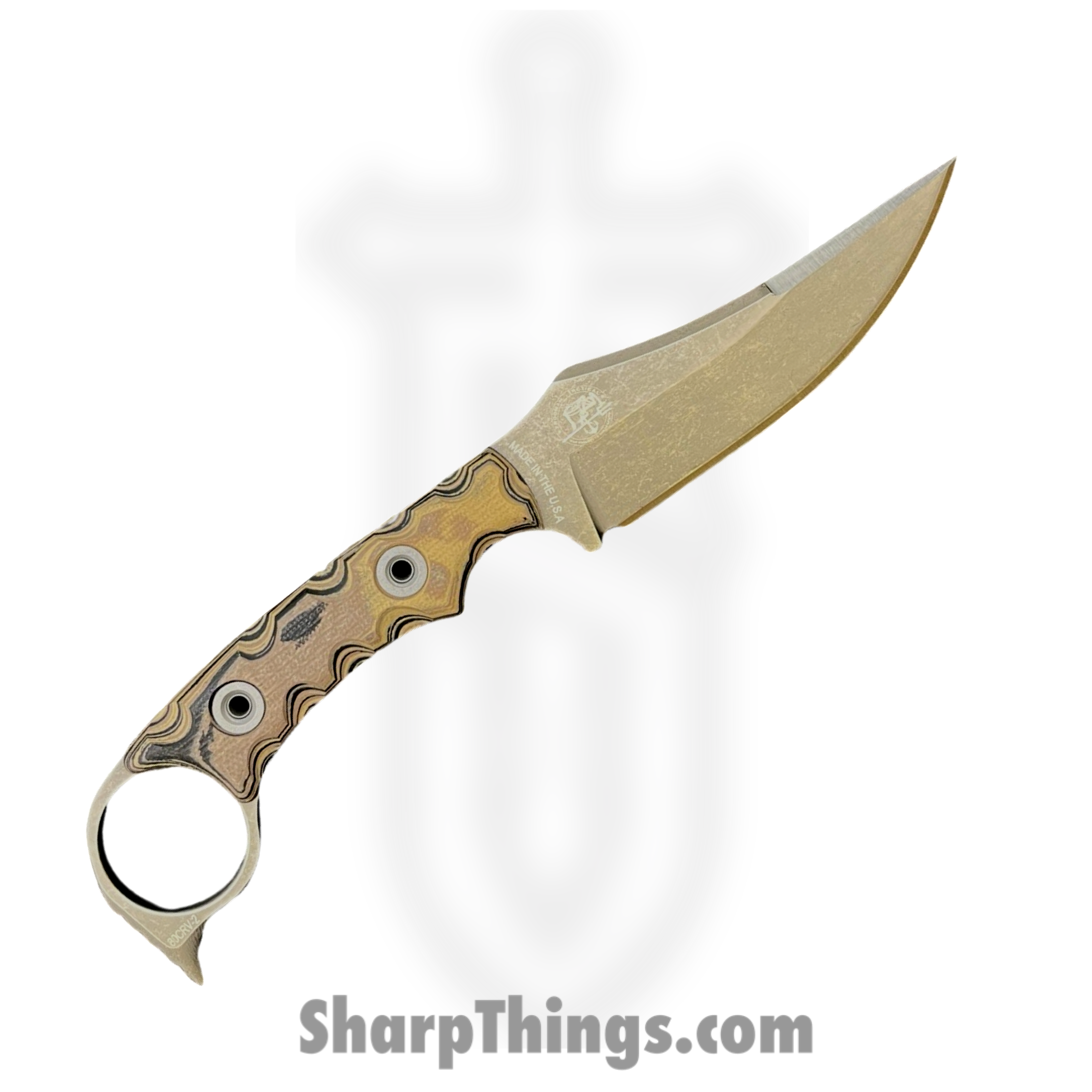 T.Kell Knives - GidV3g10WDG - Gideon V3 - Fixed Blade Knife - Nitro V Coated Trailing Point - G10 - Woodgrain - Image 2