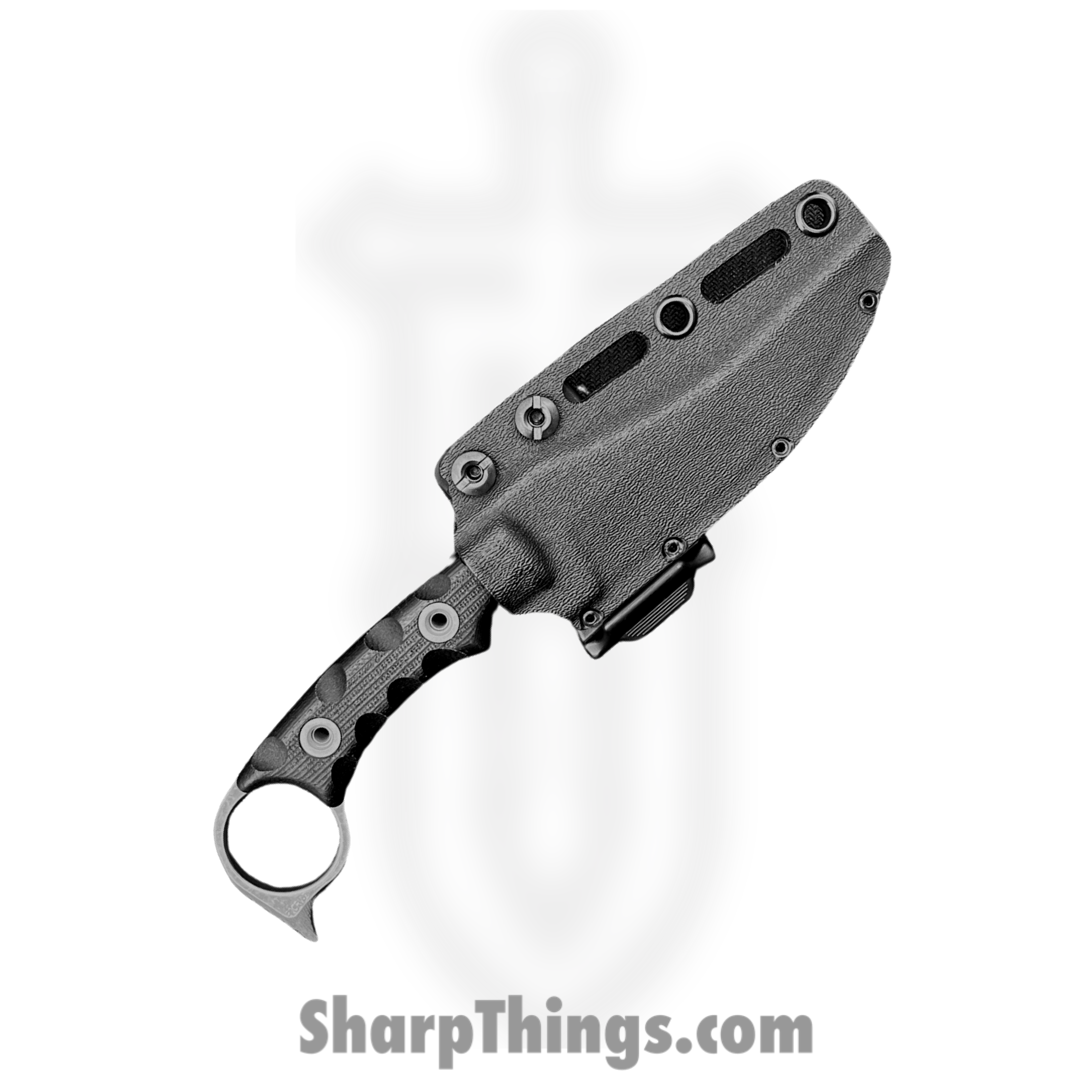 T.Kell Knives - GidV3g10Blk - Gideon V3 - Fixed Blade Knife - Nitro V Coated Trailing Point - G10 - Black - Image 2