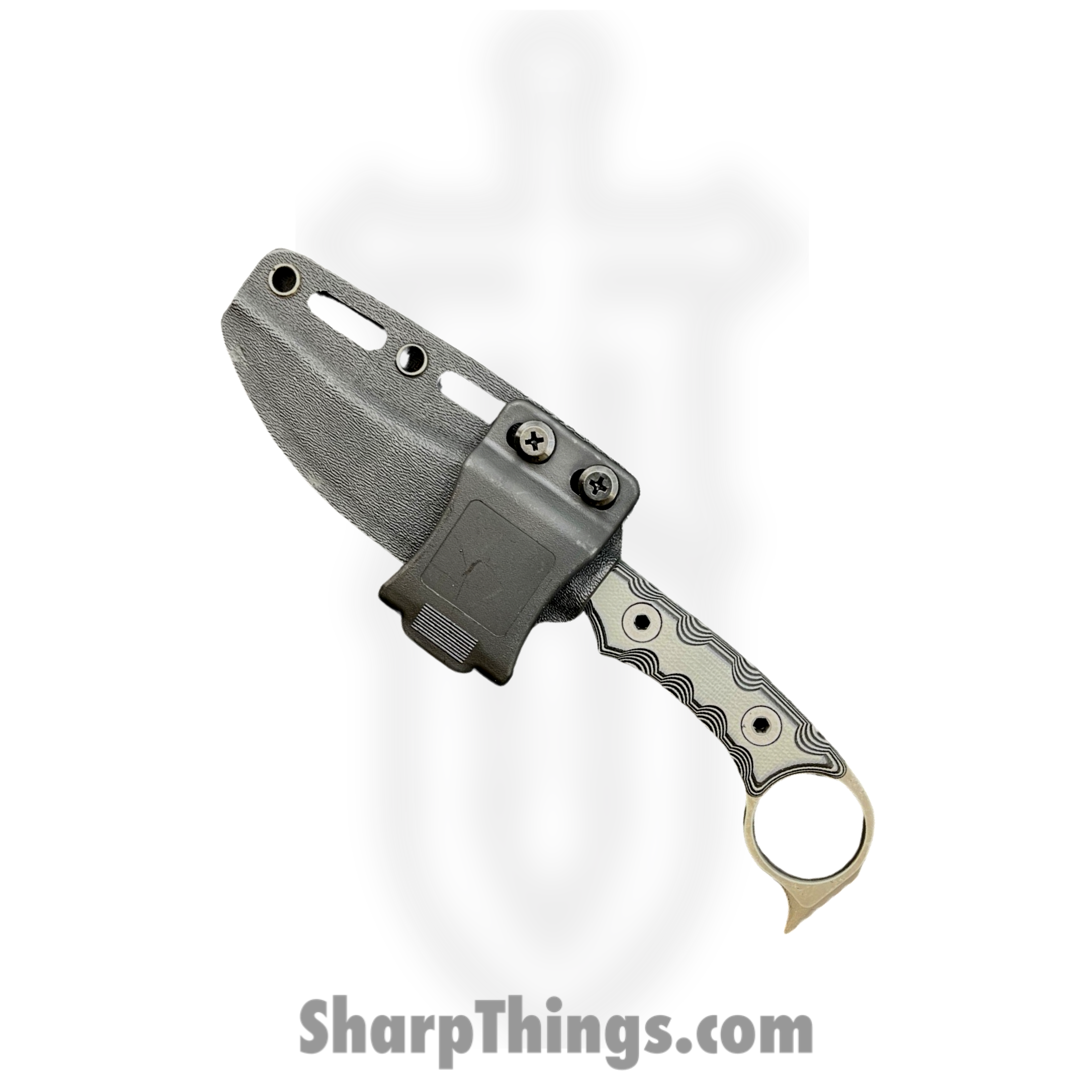 T.Kell Knives - GidV3g10Gun - Gideon V3 - Fixed Blade Knife - Nitro V Coated Trailing Point - G10 - Gunmetal - Image 4