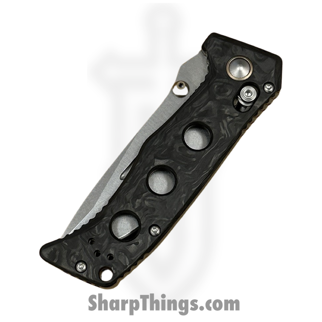 Benchmade - 273-03 - Mini Adamas - Folding Knife - Stonewash Magnacut Drop Point - Marbled Carbon Fiber - Black - Image 5