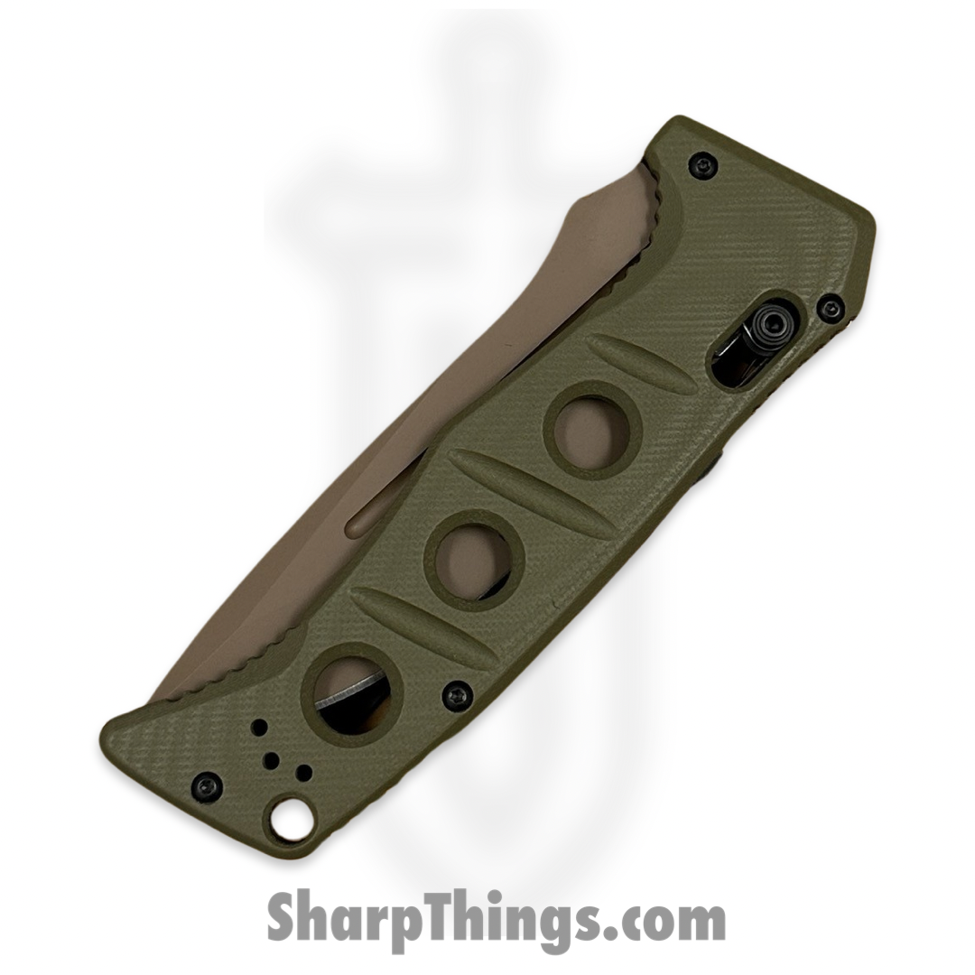 Benchmade - 2750SFE-2 - Adamas - Automatic Knife - CPM CruWear Coated Drop Point P/S - G10 - Flat Earth - Image 4