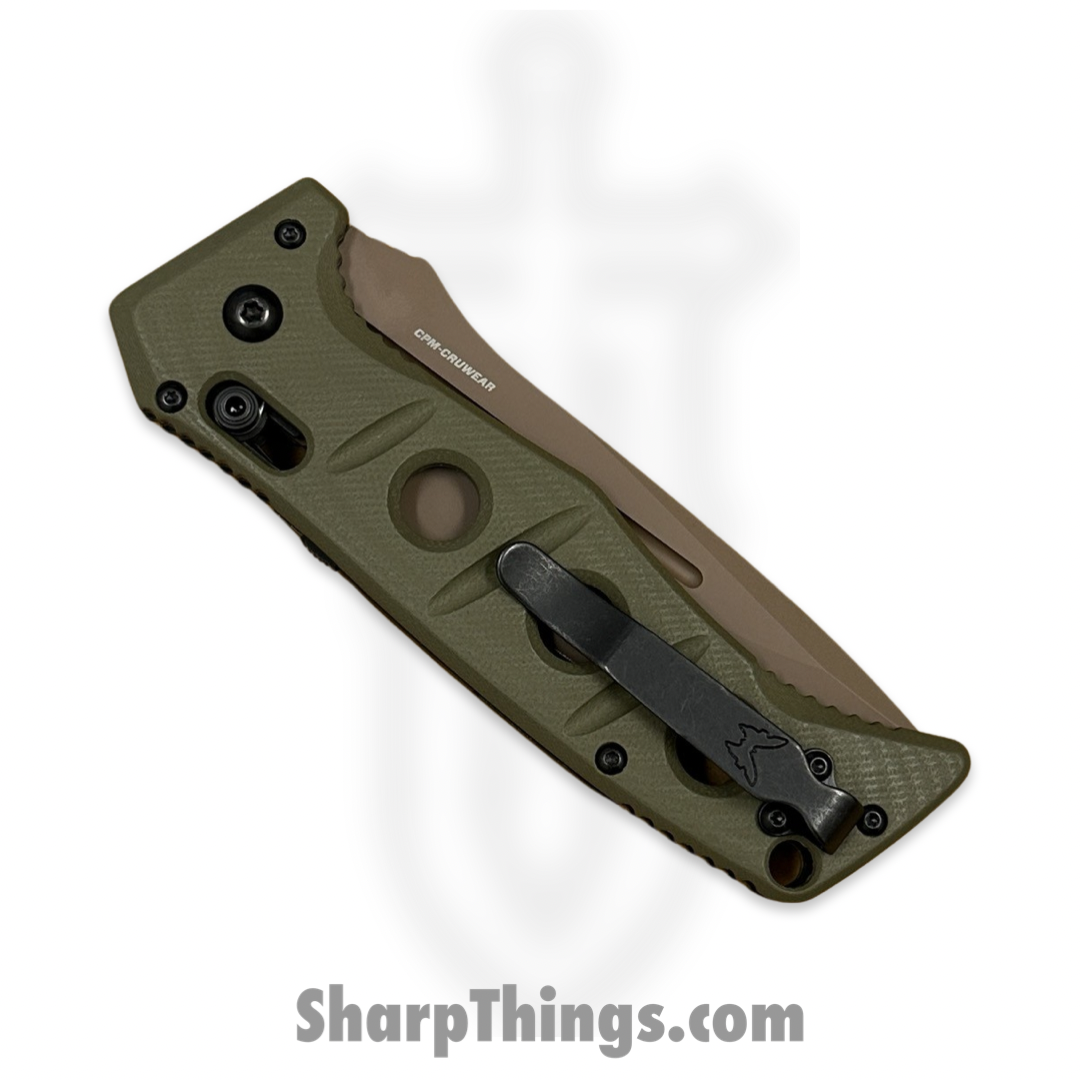 Benchmade - 2750SFE-2 - Adamas - Automatic Knife - CPM CruWear Coated Drop Point P/S - G10 - Flat Earth - Image 5
