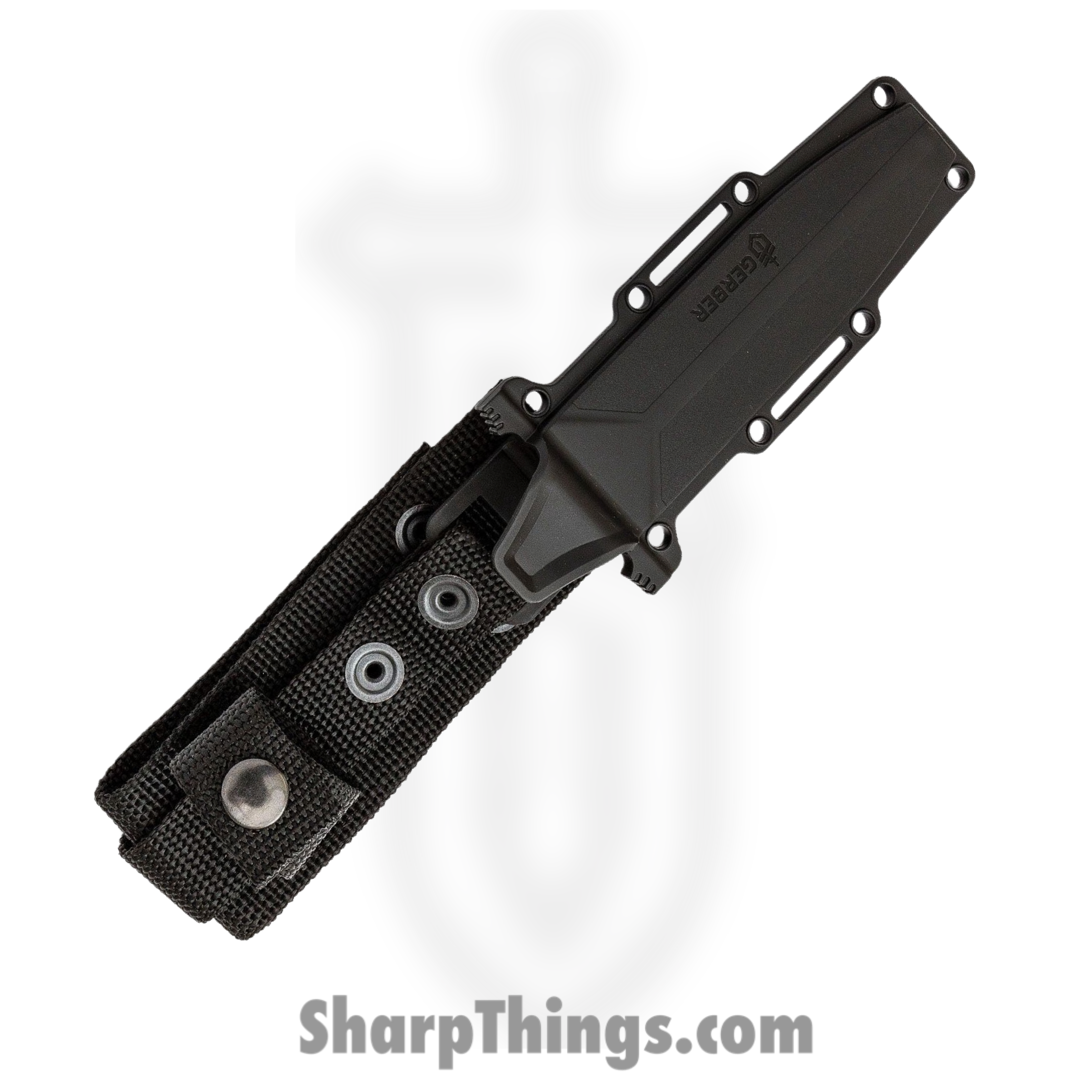 Gerber - 30-001038N - Strongarm - Fixed Blade Knife - 420HC Steel DLC Full Tang - GFN with Rubber Overmold - Black - Image 4