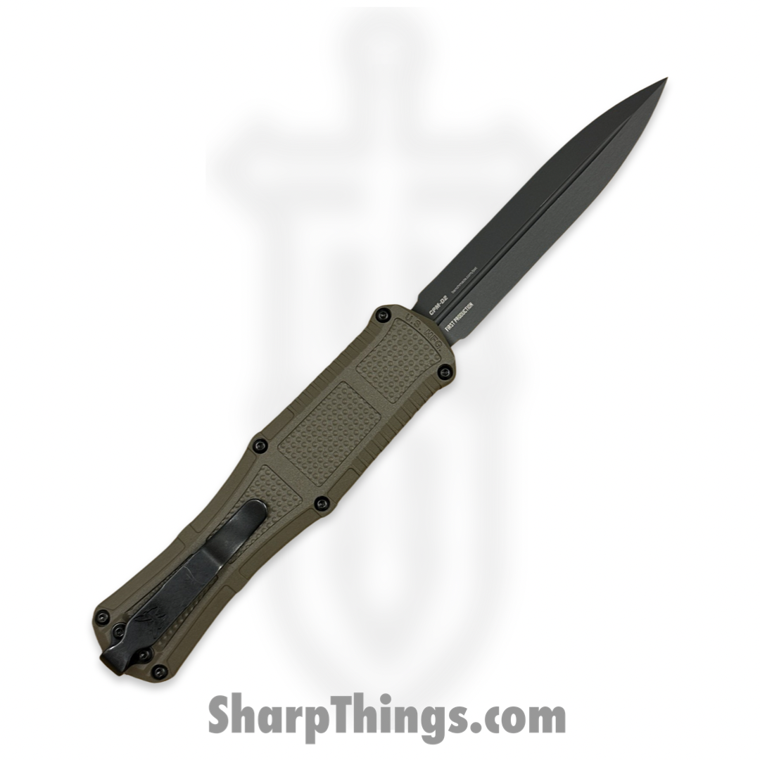 Benchmade - 3370GY-1 - Claymore - OTF Auto - CPM-D2 Coated Dagger - Grivory - Ranger Green - Image 2