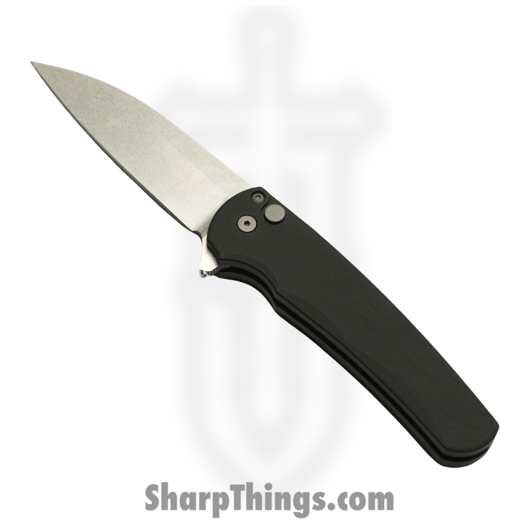 ProTech - 5301 - Malibu - Folding Knife - Magnacut Stonewash Wharncliffe - T6-6061 Aluminum - Black