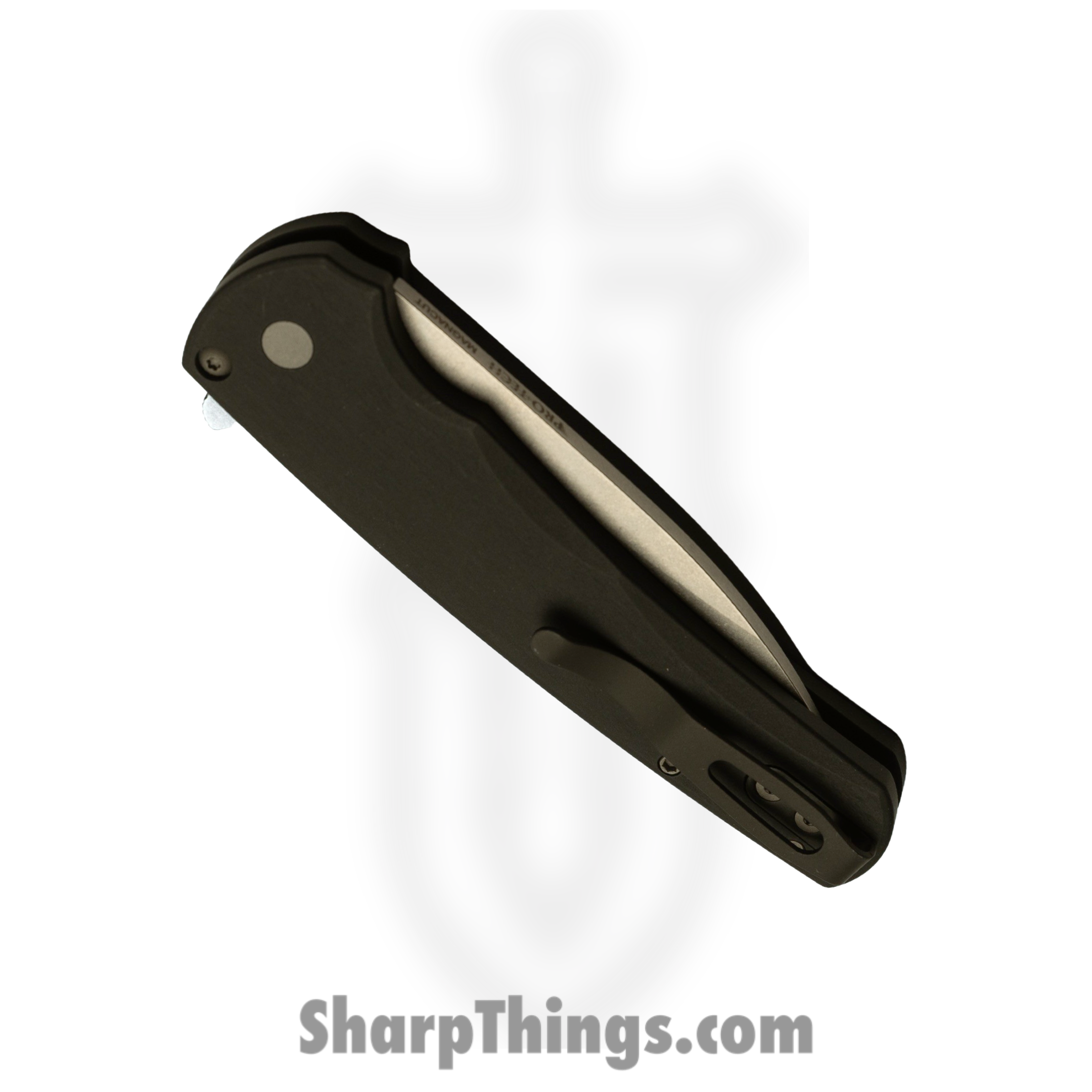 ProTech - 5301 - Malibu - Folding Knife - Magnacut Stonewash Wharncliffe - T6-6061 Aluminum - Black - Image 3