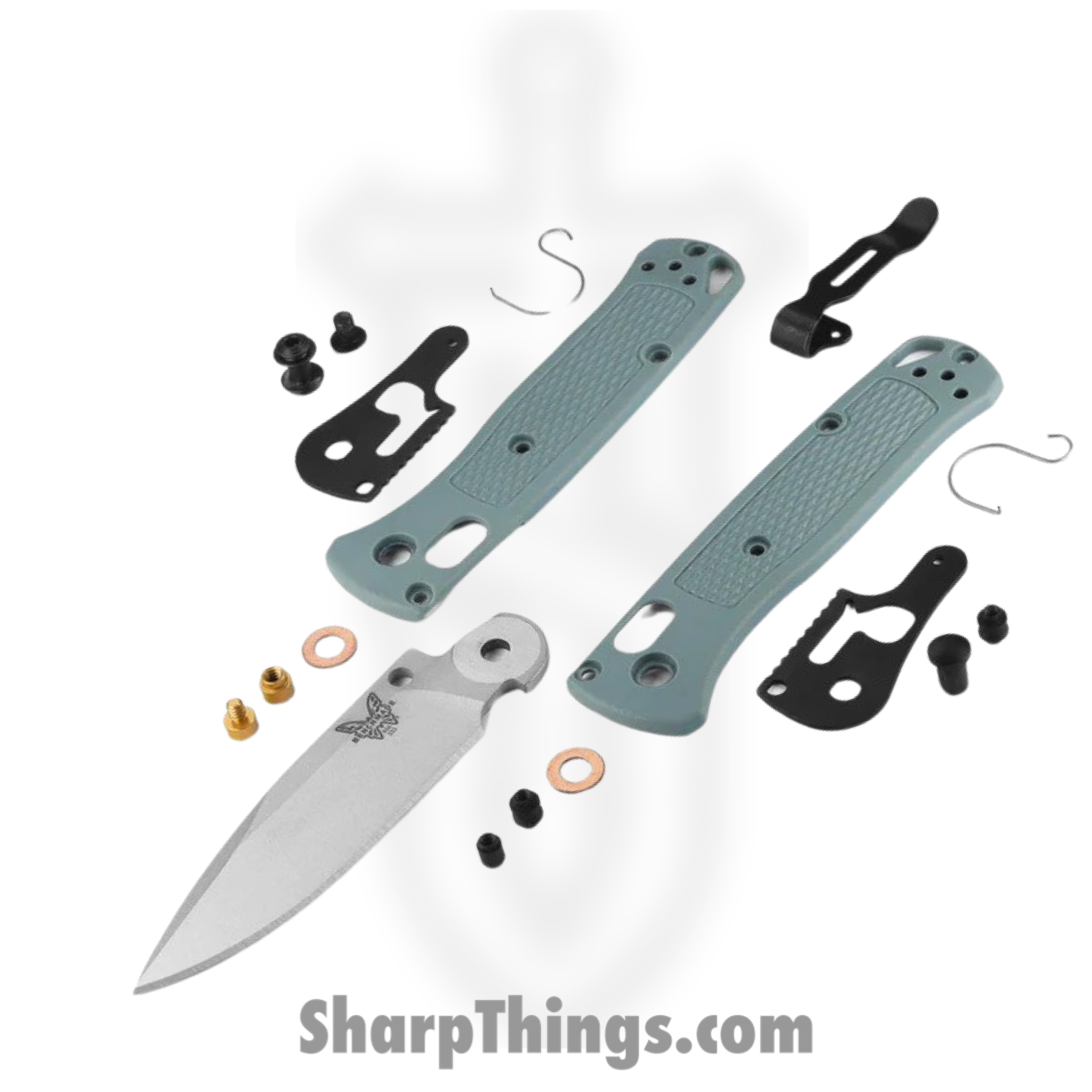 Benchmade - 533SL-07 - Mini Bugout - Folding Knife - S30V Coated Drop Point - Grivory - Sage Green - Image 5