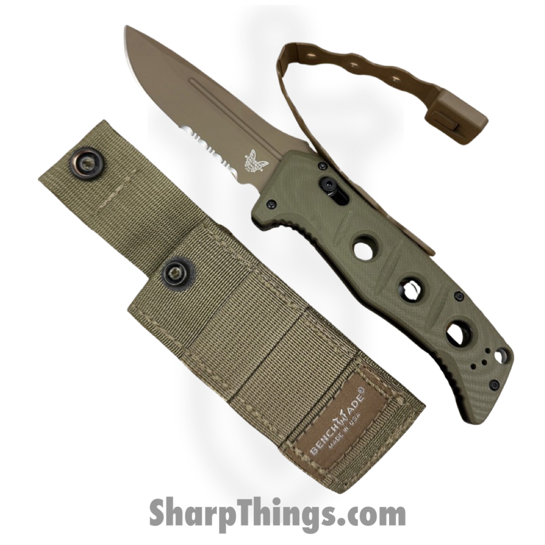 Benchmade - 2750SFE-2 - Adamas - Automatic Knife - CPM CruWear Coated Drop Point P/S - G10 - Flat Earth - Image 3