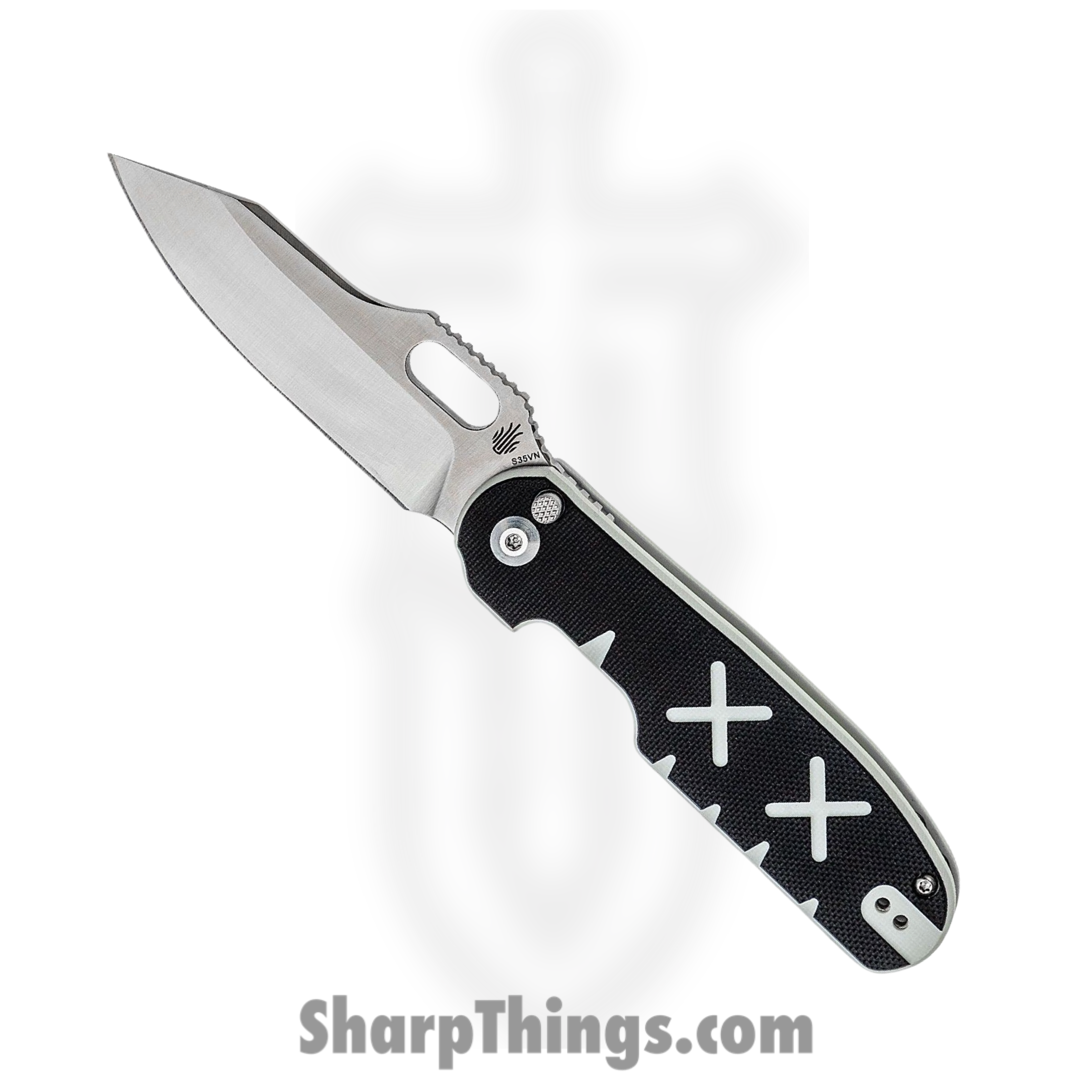 Kizer Cutlery - KI4562 - Cormorant - Folding Knife - CPM-S35VN Satin Clip Point - G10 - White Black