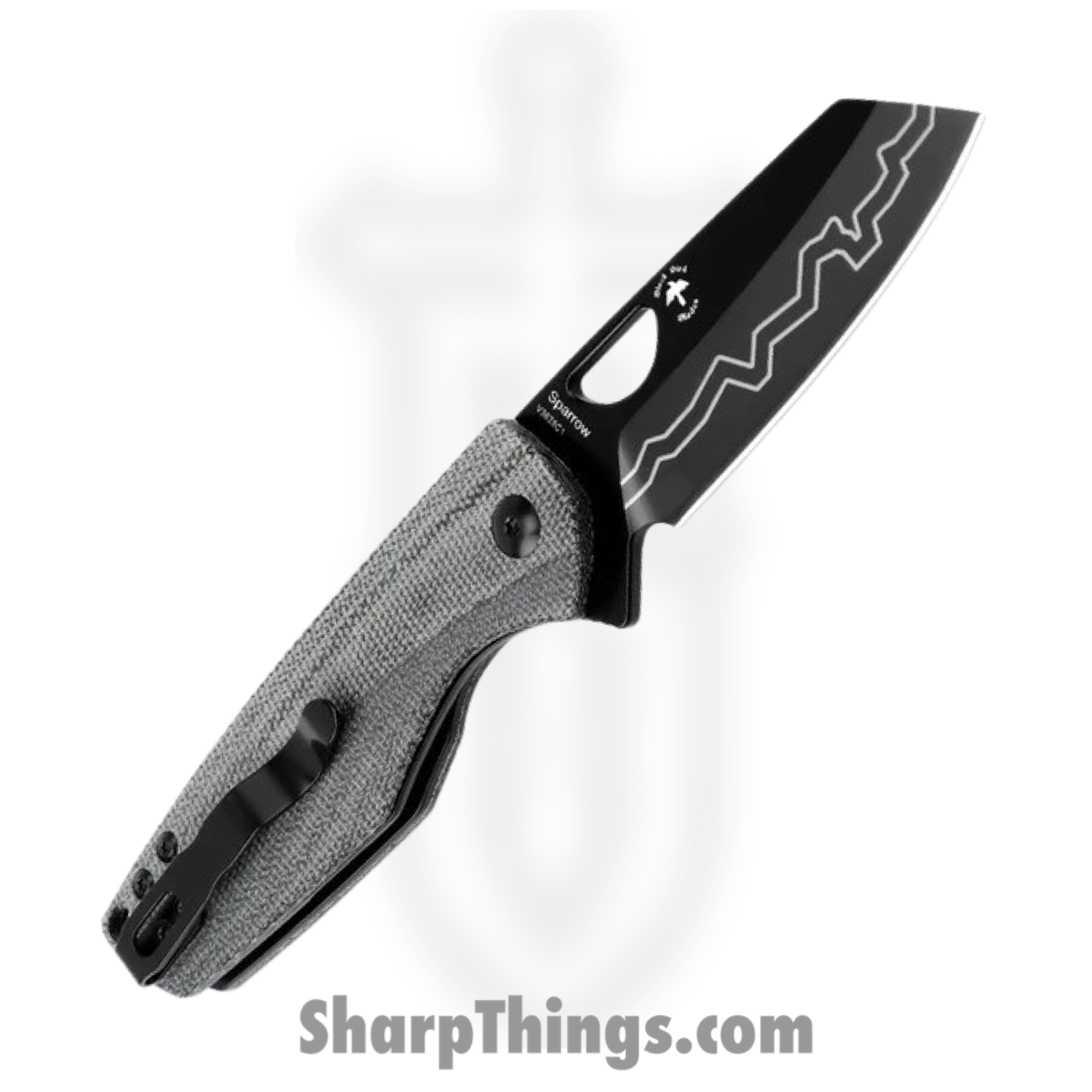 Kizer Cutlery - KIV3628C1 - Sparrow - Folding Knife - 154CM Black Sheepsfoot - Micarta - Black - Image 2