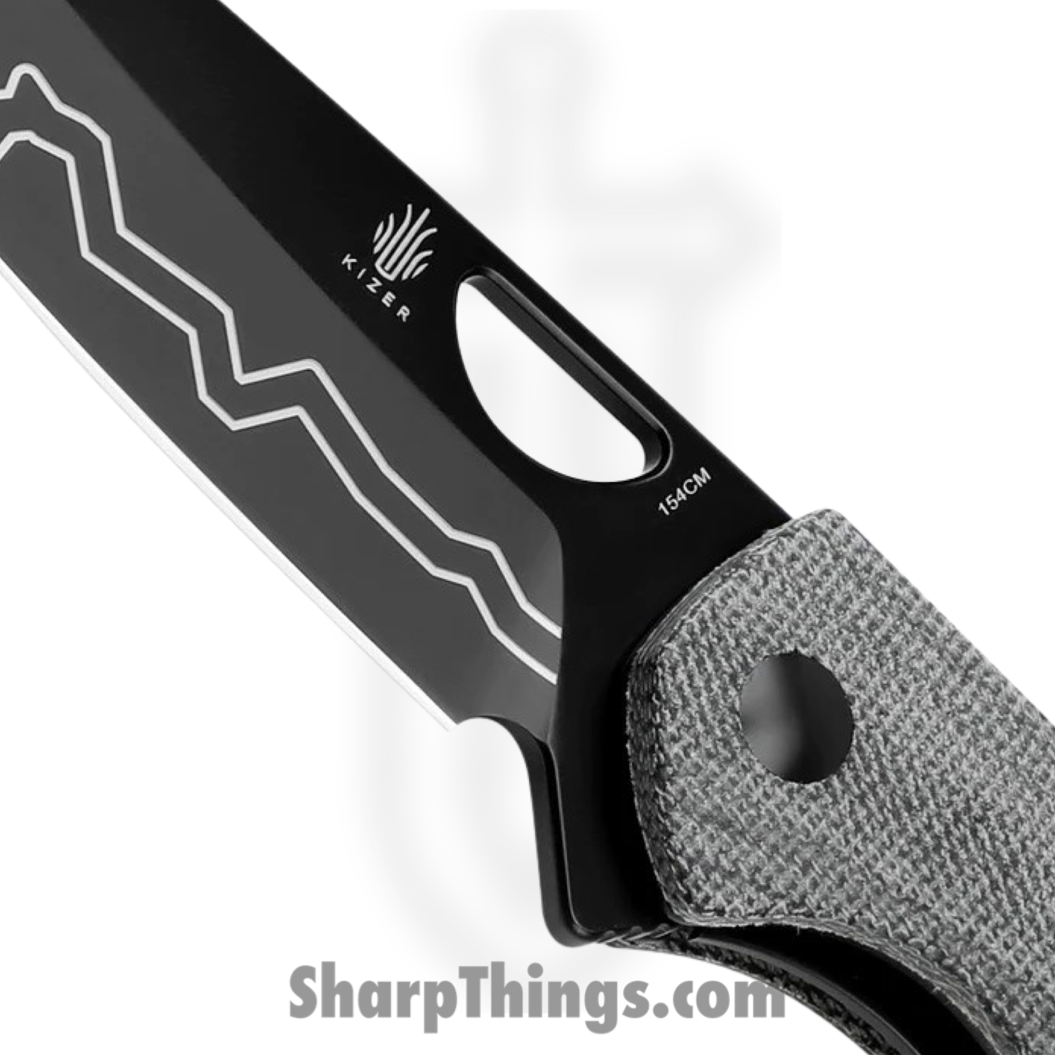 Kizer Cutlery - KIV3628C1 - Sparrow - Folding Knife - 154CM Black Sheepsfoot - Micarta - Black - Image 3