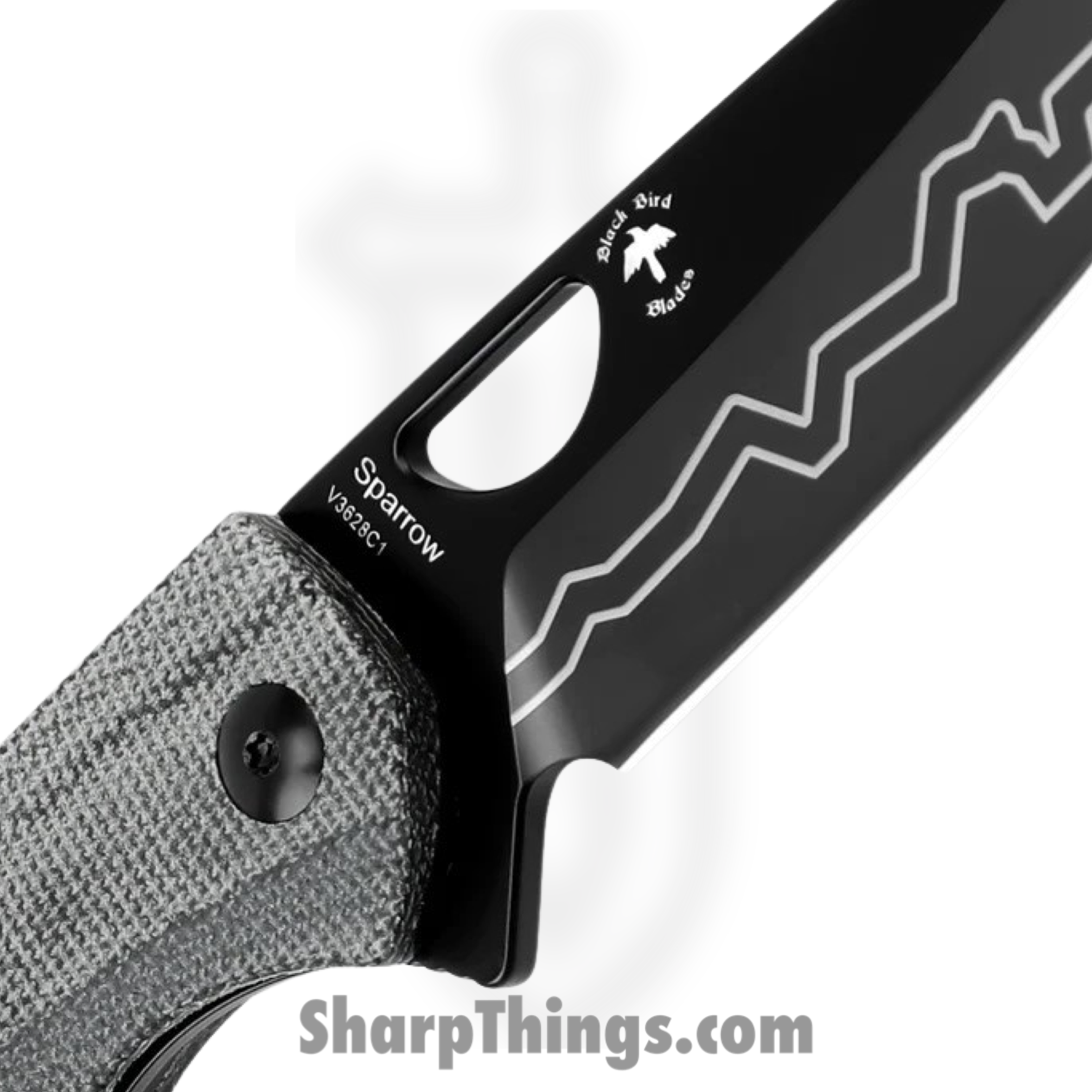 Kizer Cutlery - KIV3628C1 - Sparrow - Folding Knife - 154CM Black Sheepsfoot - Micarta - Black - Image 4