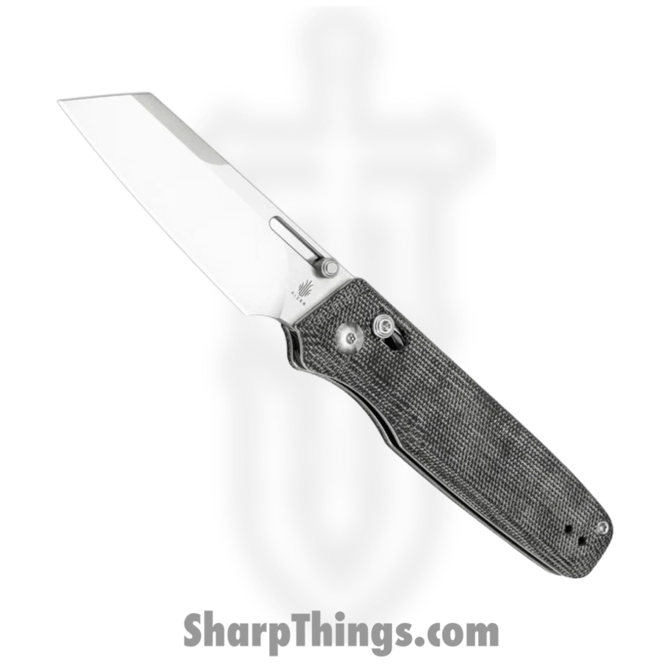 Kizer Cutlery - KIV3641C1 - Task - Folding Knife - 154CM Satin Reverse Tanto - Micarta - Black