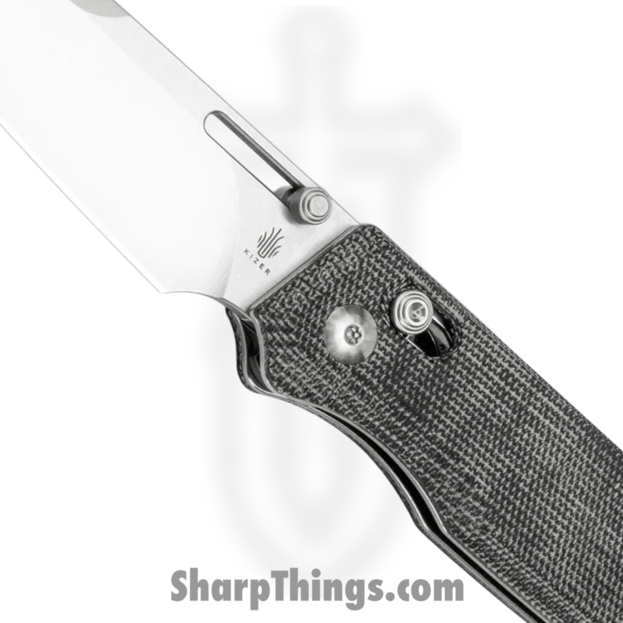 Kizer Cutlery - KIV3641C1 - Task - Folding Knife - 154CM Satin Reverse Tanto - Micarta - Black - Image 3