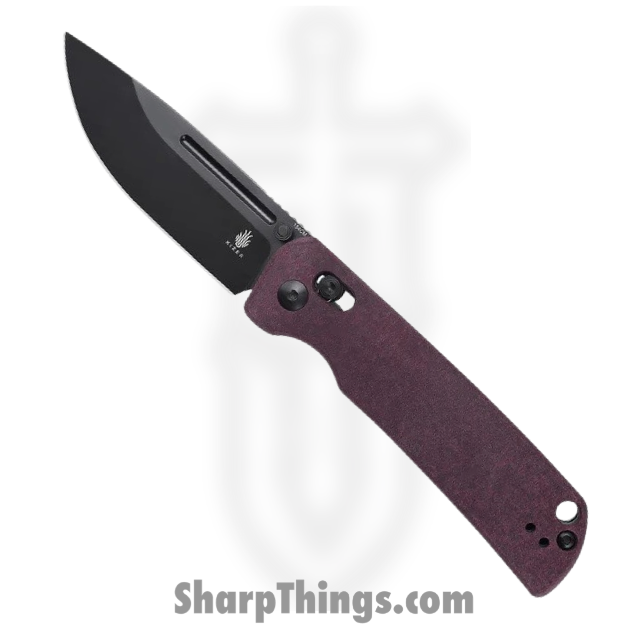Kizer Cutlery - KIV4481C1 - Escort - Folding Knife - 154CM Black Drop Point - Richlite - Red