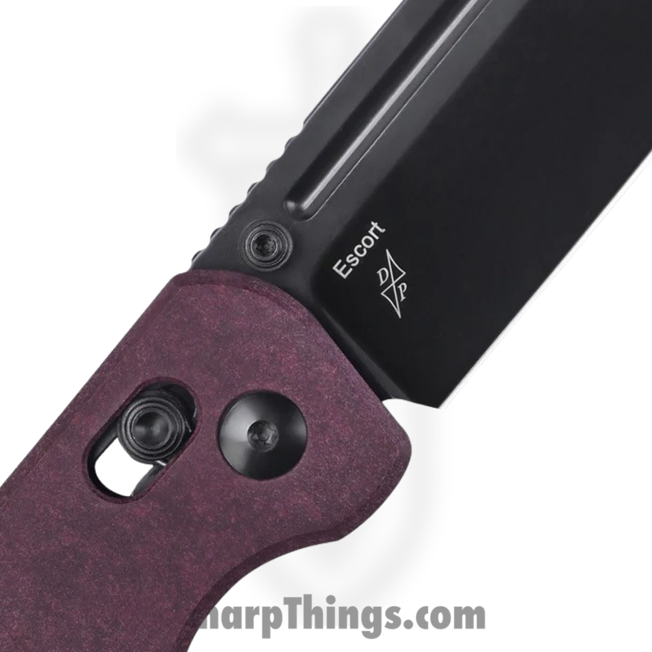 Kizer Cutlery - KIV4481C1 - Escort - Folding Knife - 154CM Black Drop Point - Richlite - Red - Image 4