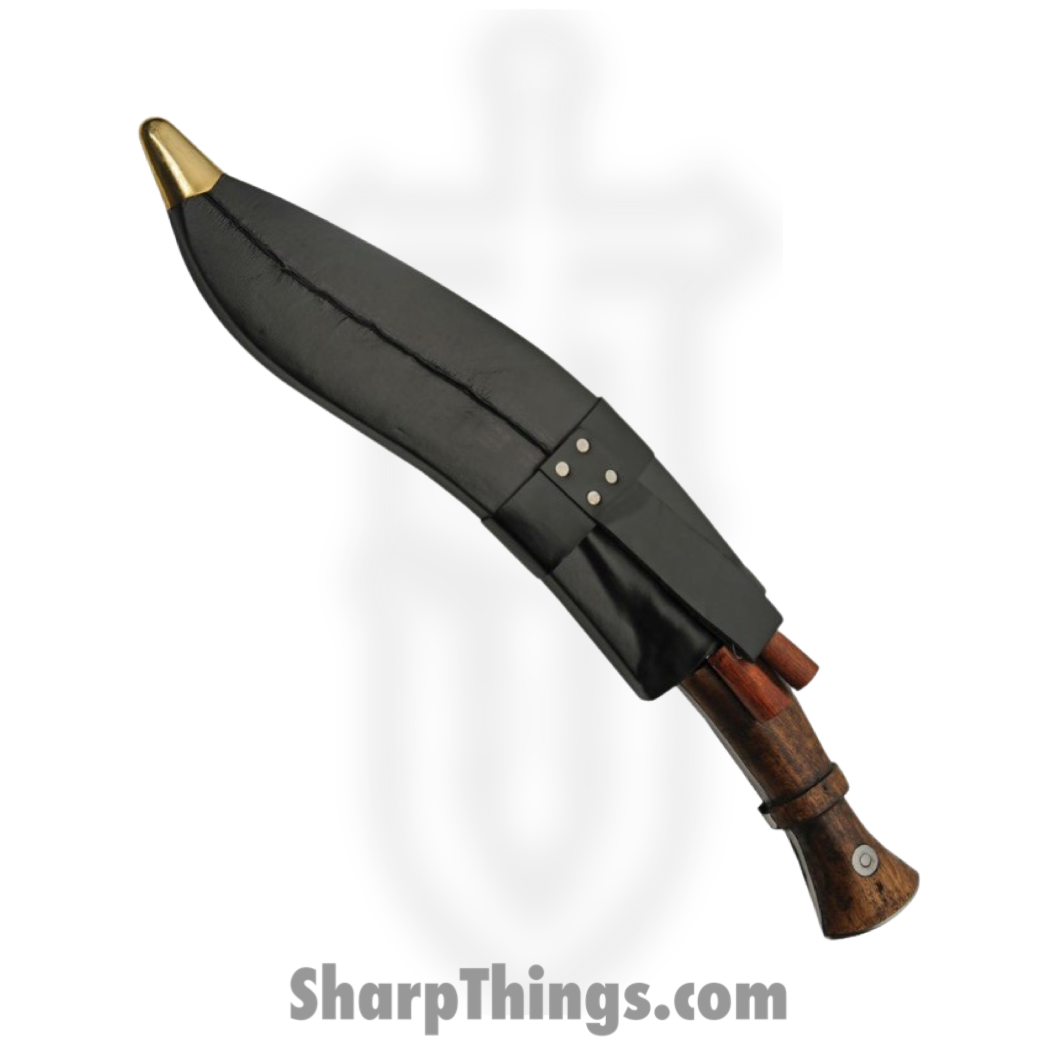 Pakistan Cutlery - PA882450 - Gurkha Service Kukri - Fixed Blade Knife - Stainless Steel Satin Kukri - Wood - Brown - Image 3