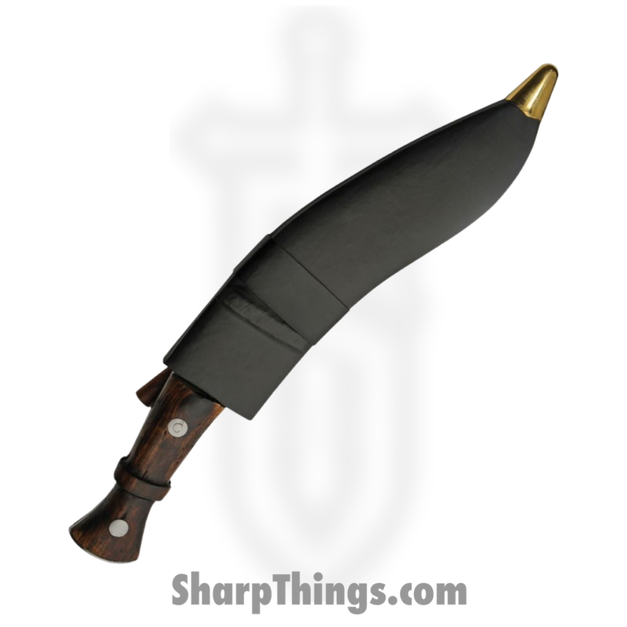 Pakistan Cutlery - PA882450 - Gurkha Service Kukri - Fixed Blade Knife - Stainless Steel Satin Kukri - Wood - Brown - Image 4