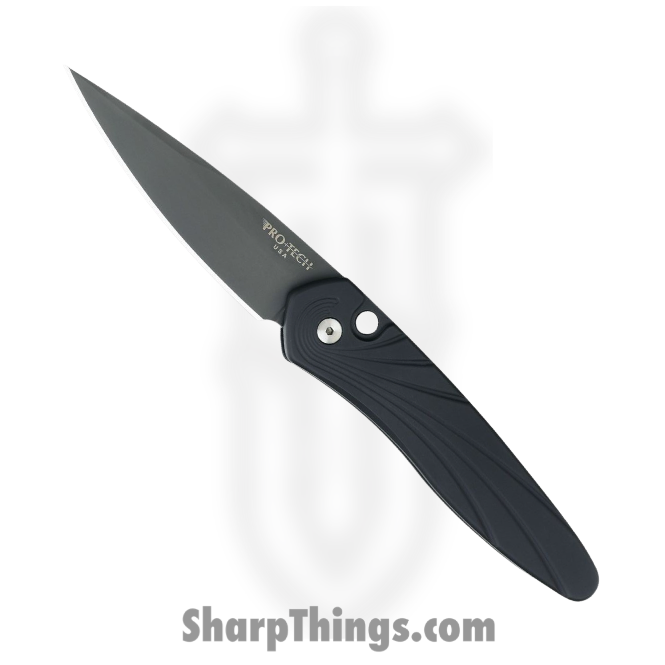 ProTech - 3437 - Newport - Automatic Knife - S35VN DLC Spear Point - 6061-T6 Aluminum - Black