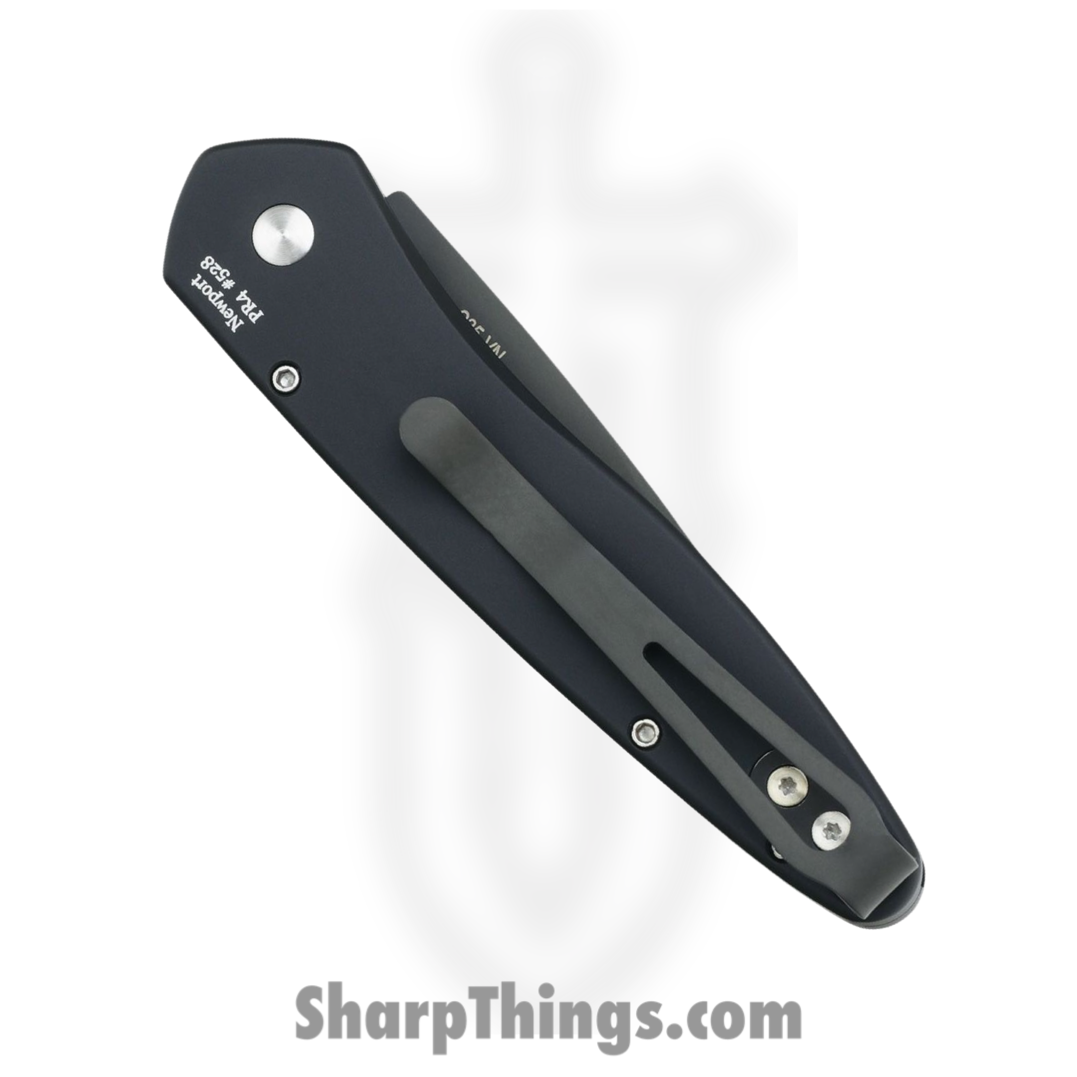 ProTech - 3437 - Newport - Automatic Knife - S35VN DLC Spear Point - 6061-T6 Aluminum - Black - Image 2