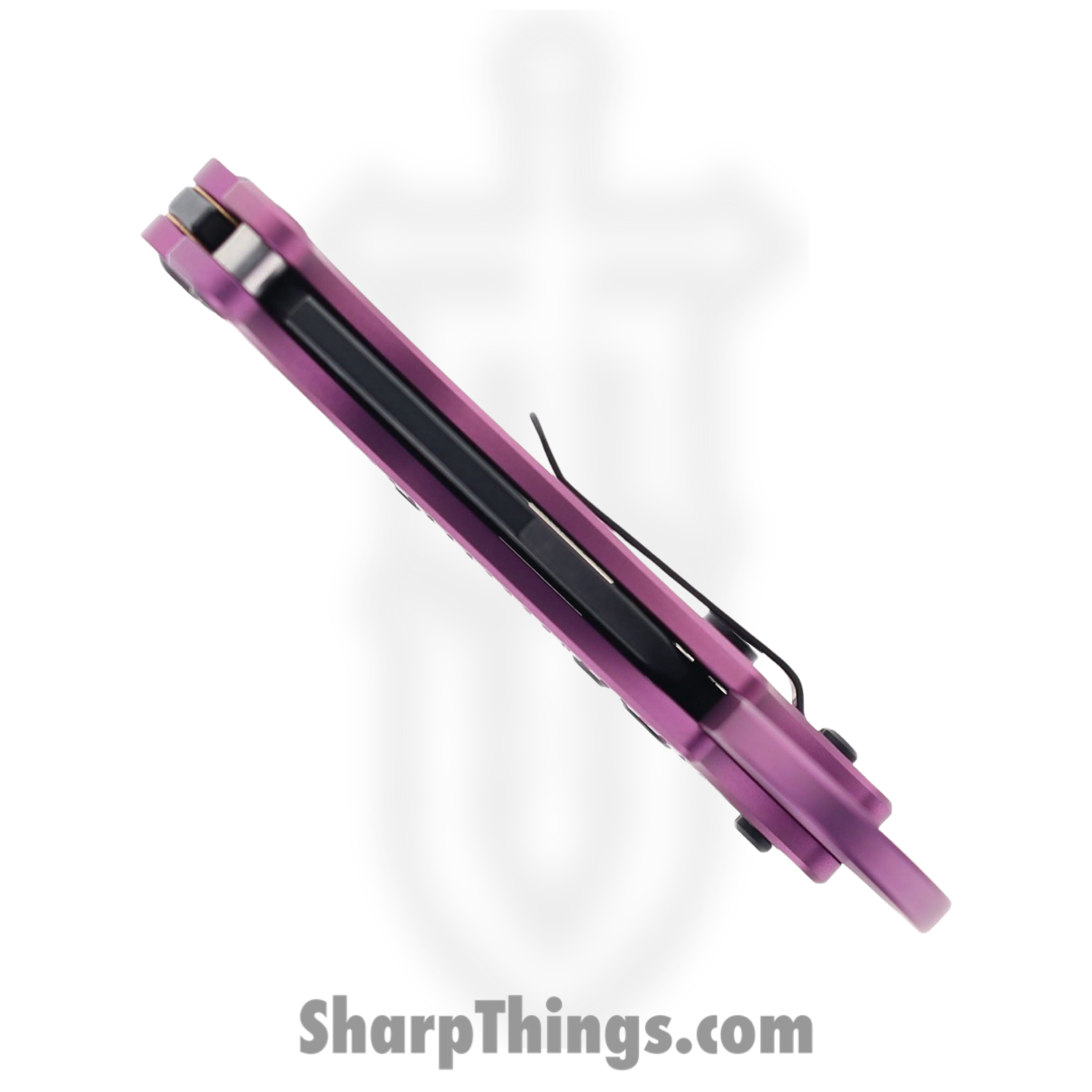 Reate Knives - REA122 - EXO-K - Folding Knife - Bohler N690 Coated Hawkbill - Aluminum - Purple - Image 5