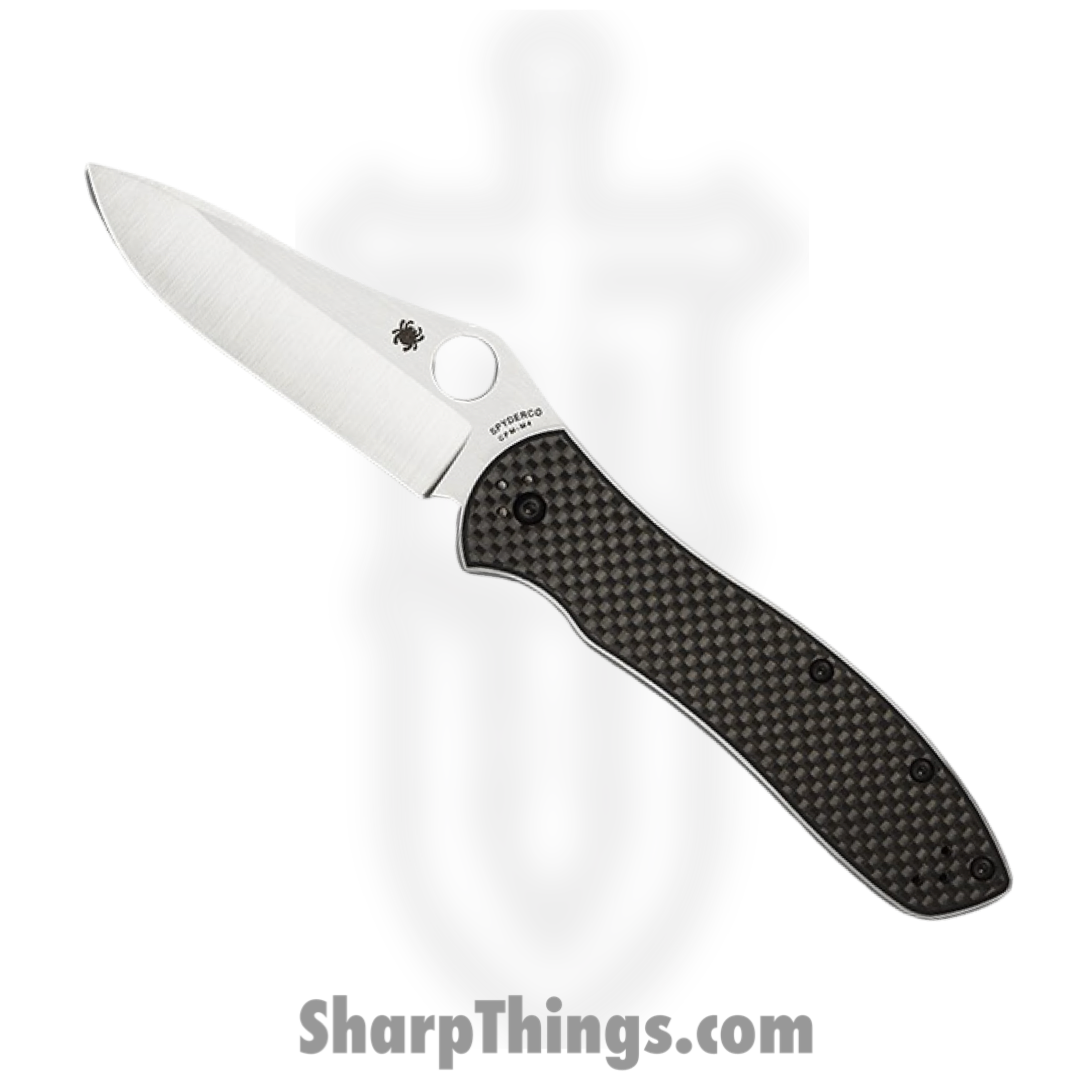 Spyderco - SC134CFP2 - Gayle Bradley Linerlock 2 - Folding Knife - CPM M4 Satin Drop Point - Carbon Fiber G10 - Black
