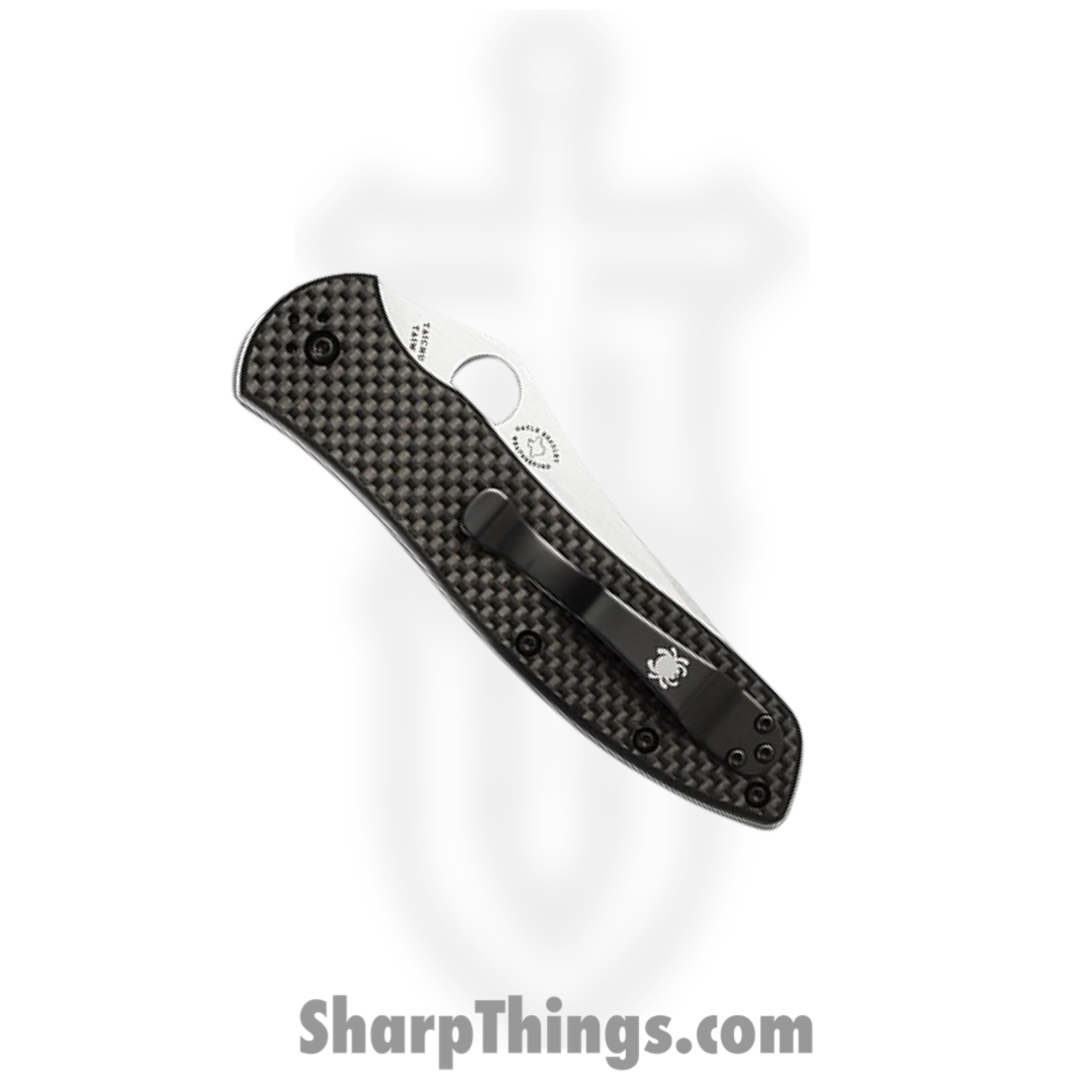 Spyderco - SC134CFP2 - Gayle Bradley Linerlock 2 - Folding Knife - CPM M4 Satin Drop Point - Carbon Fiber G10 - Black - Image 2