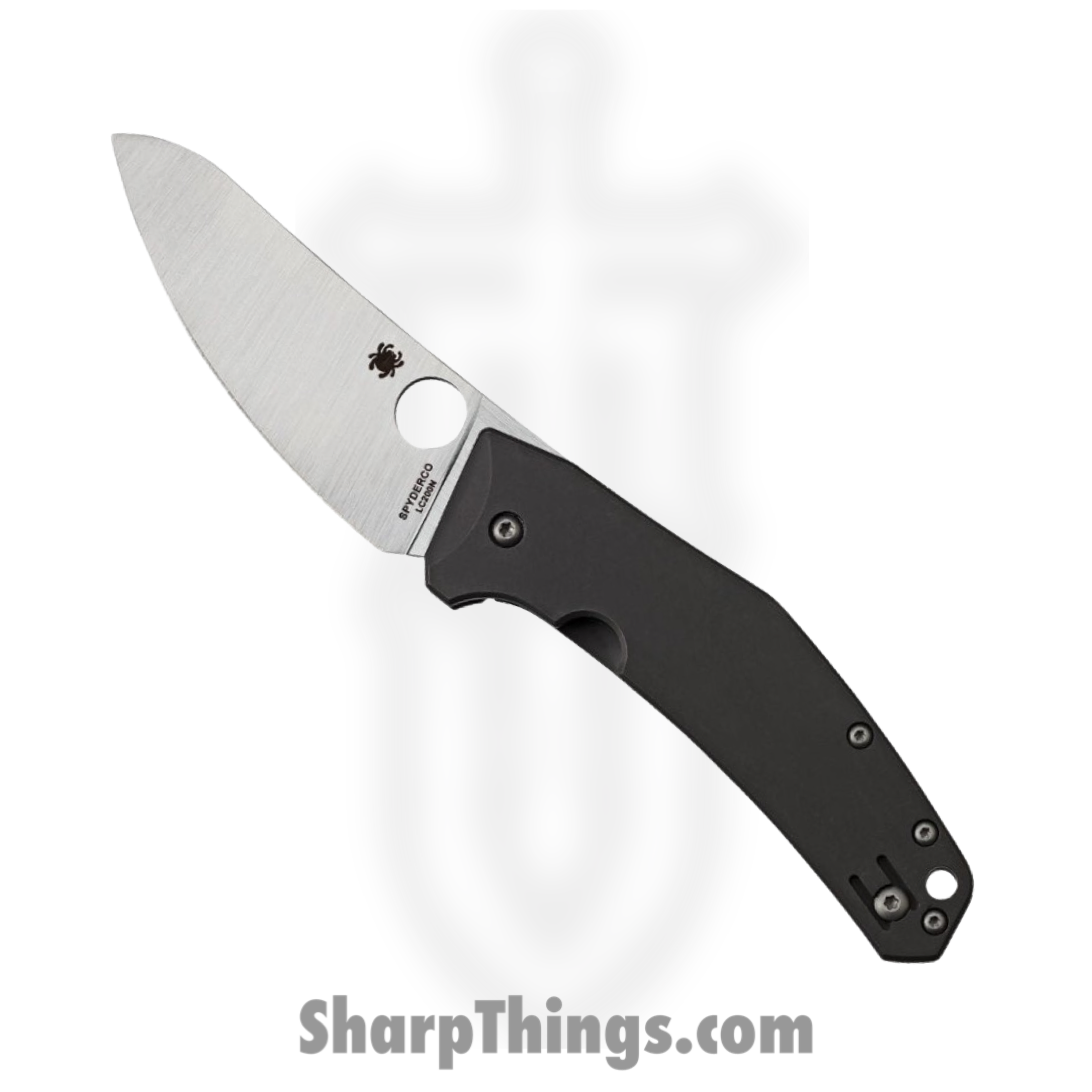 Spyderco - SC211TIP - SpydieChef - Folding Knife - LC200N Satin Drop Point - Titanium - Gray